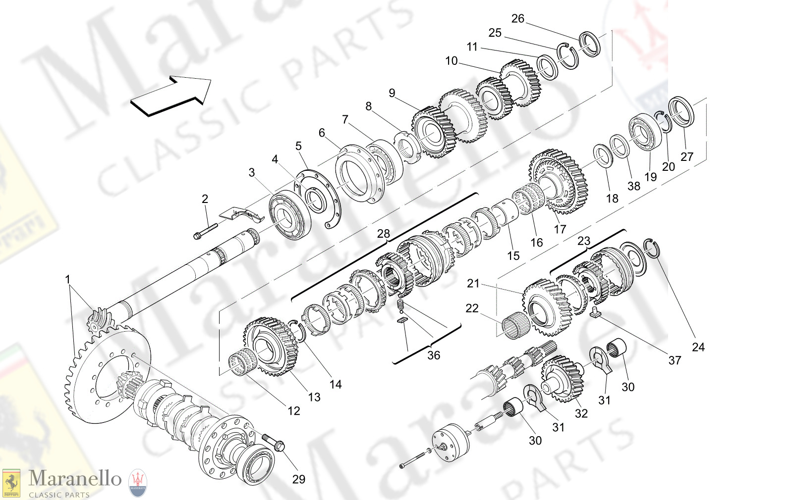 03.12 - 12 - 0312 - 12 Lay Shaft Gears