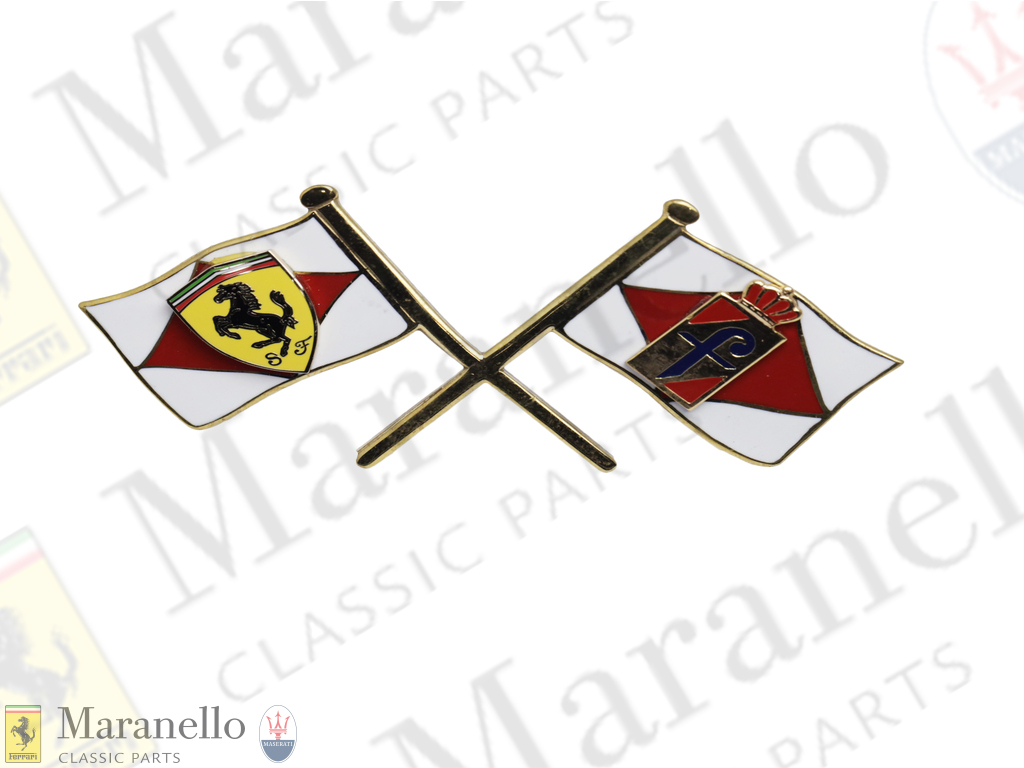 Crossed Flags Ferrari/Pininfarina Badge On Lid