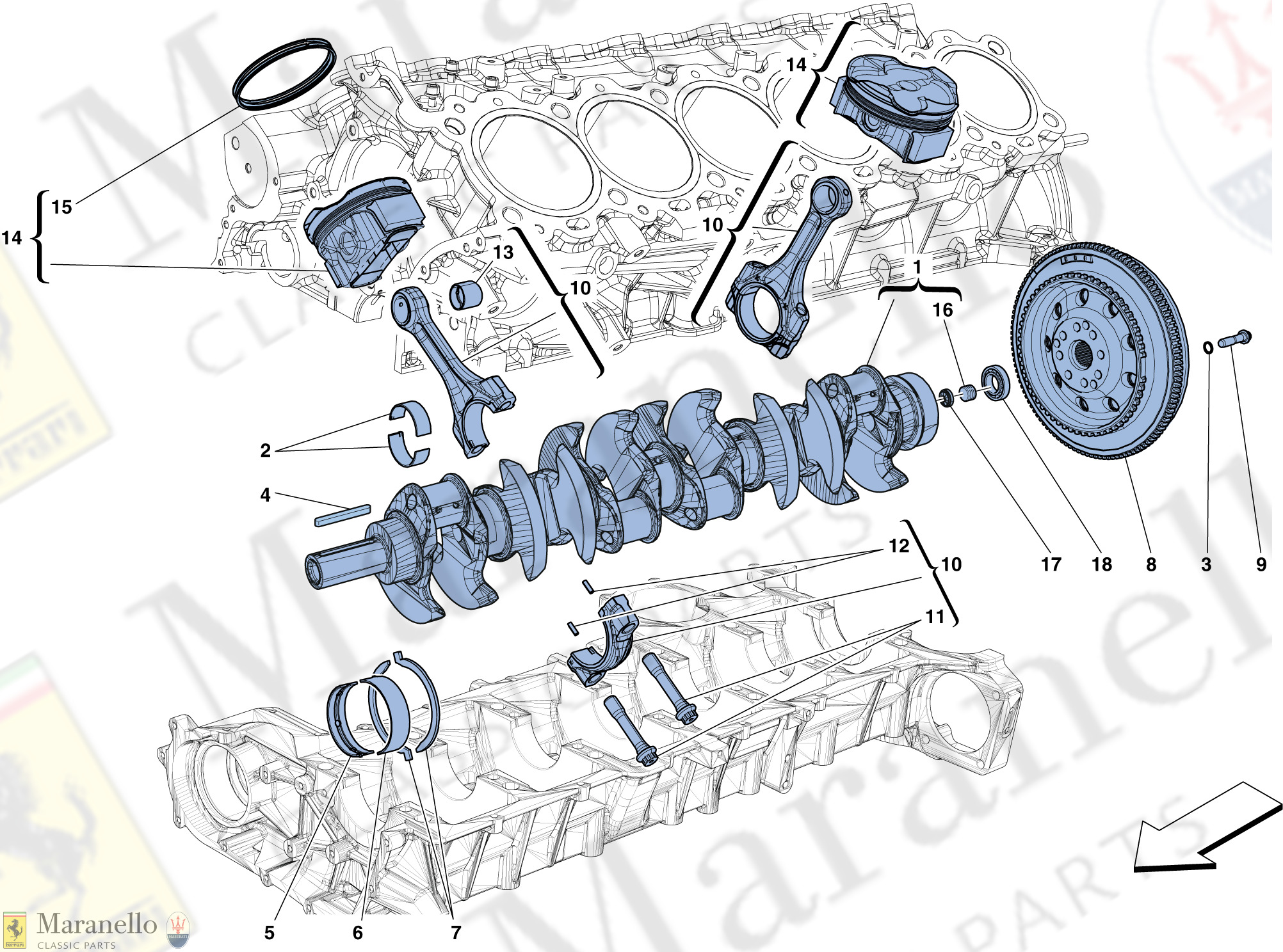 002 - Crankshaft - Connecting Rods And Pistons