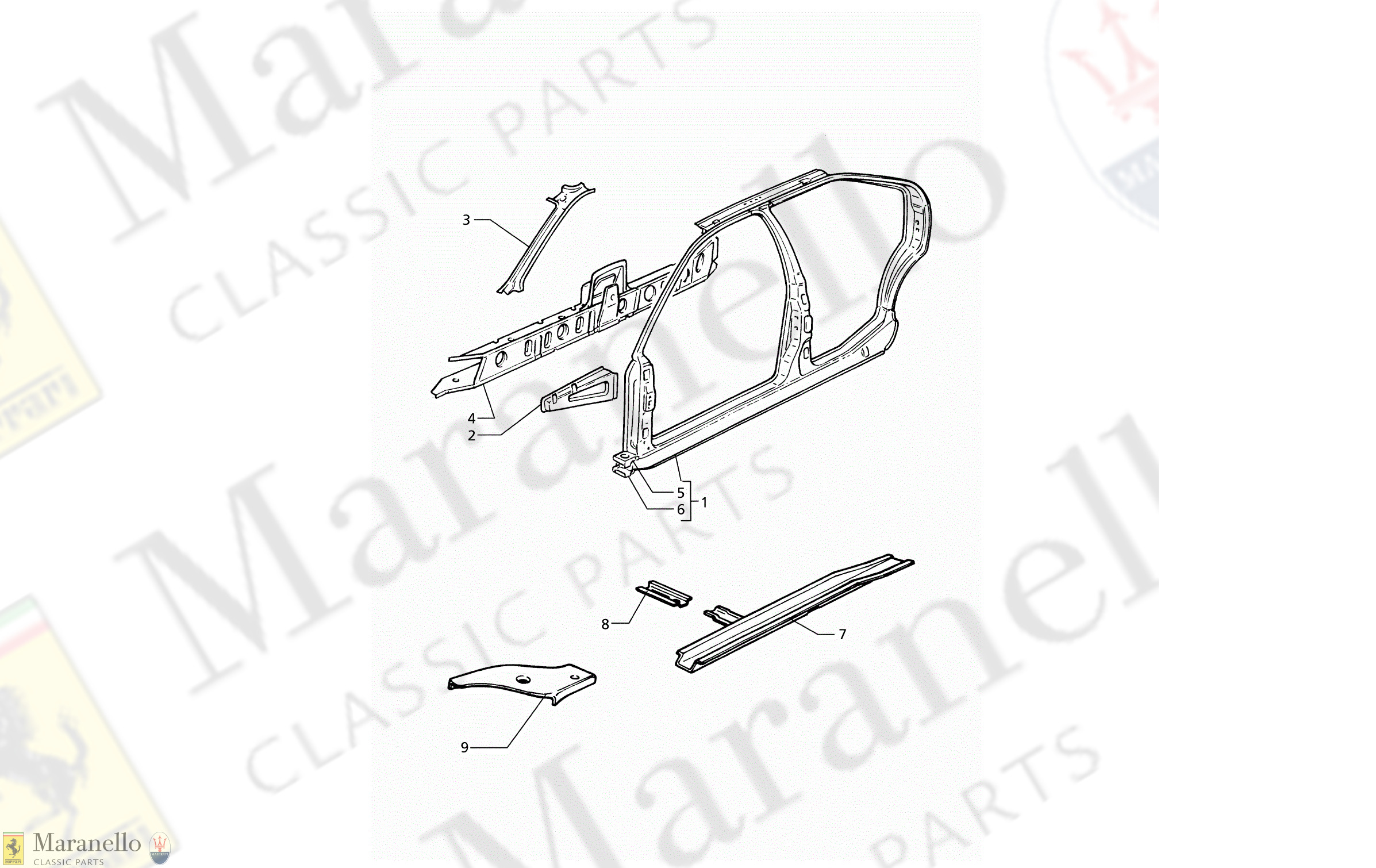 C 45 - Body Sheel: Lateral Panels