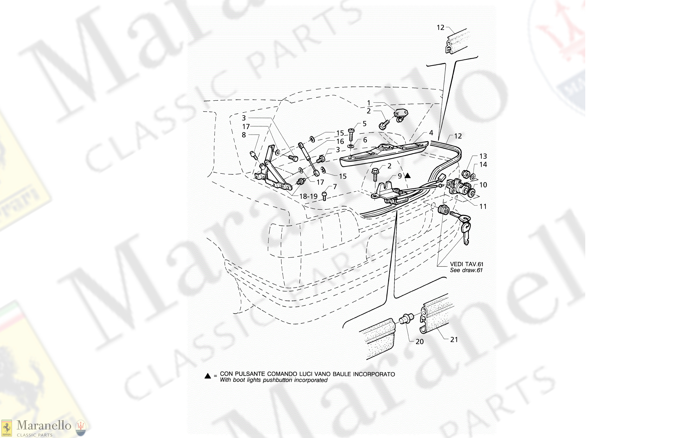 C 47 - Boot Lids: Hinges, Boot Lid Release