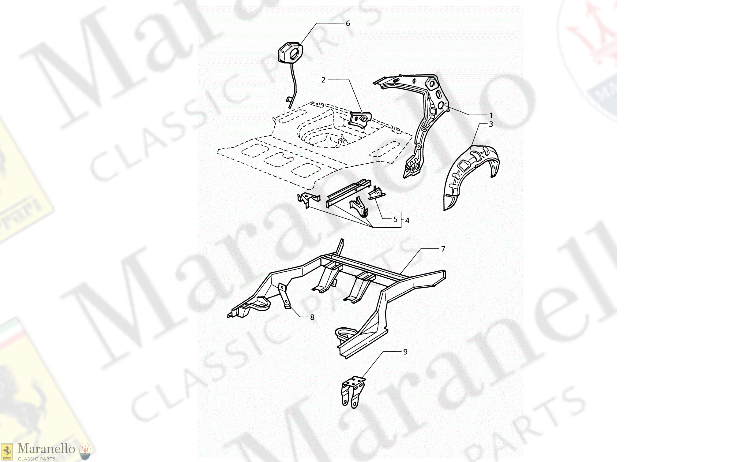 C 45.1 - C 451 - Body Shell: Rear Outer Structures