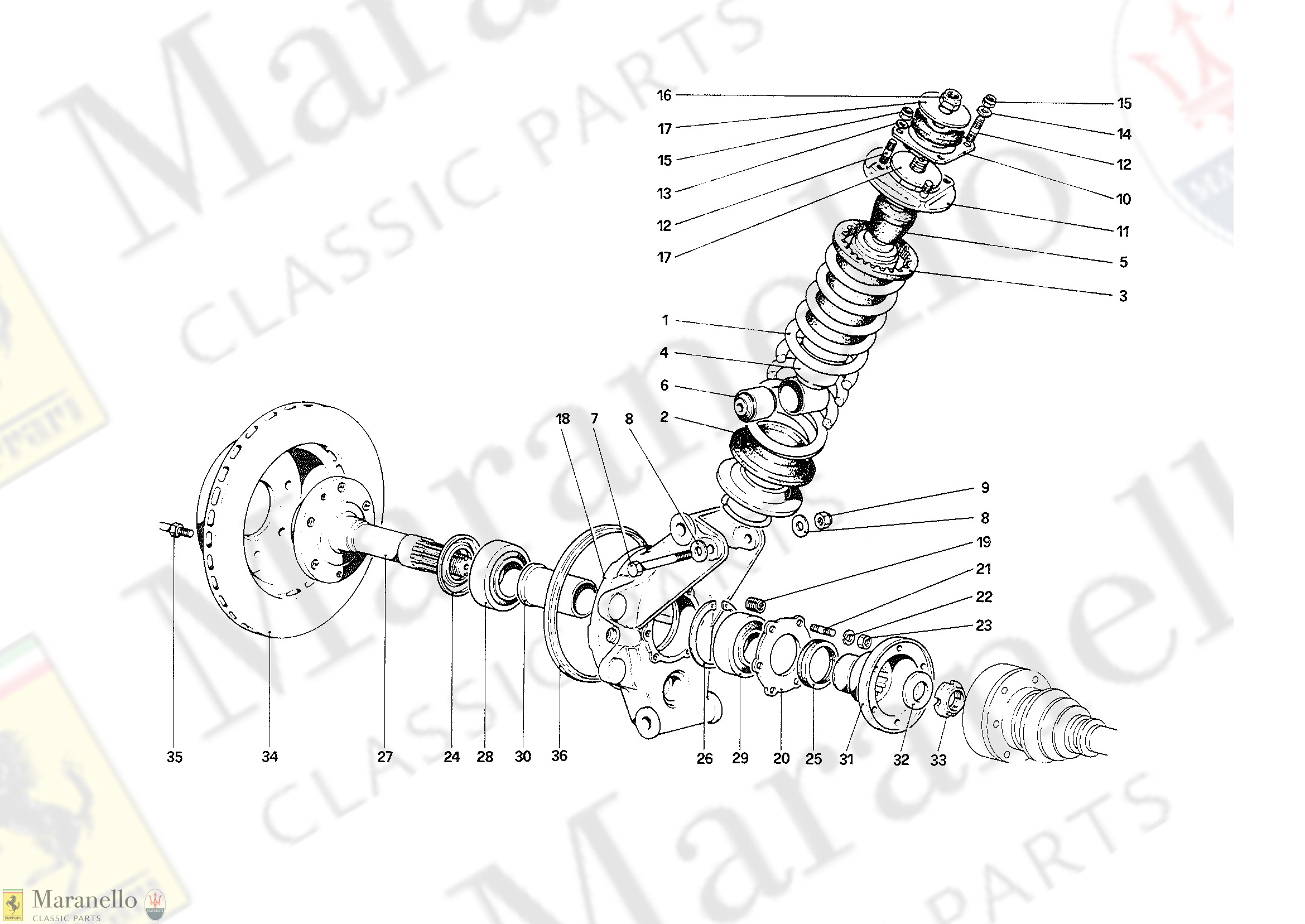 038 - Rear Suspension - Shock Absorber and Brake Disc