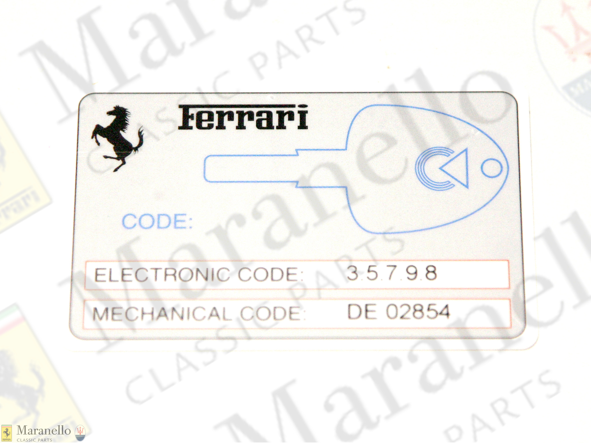 Key code shop card