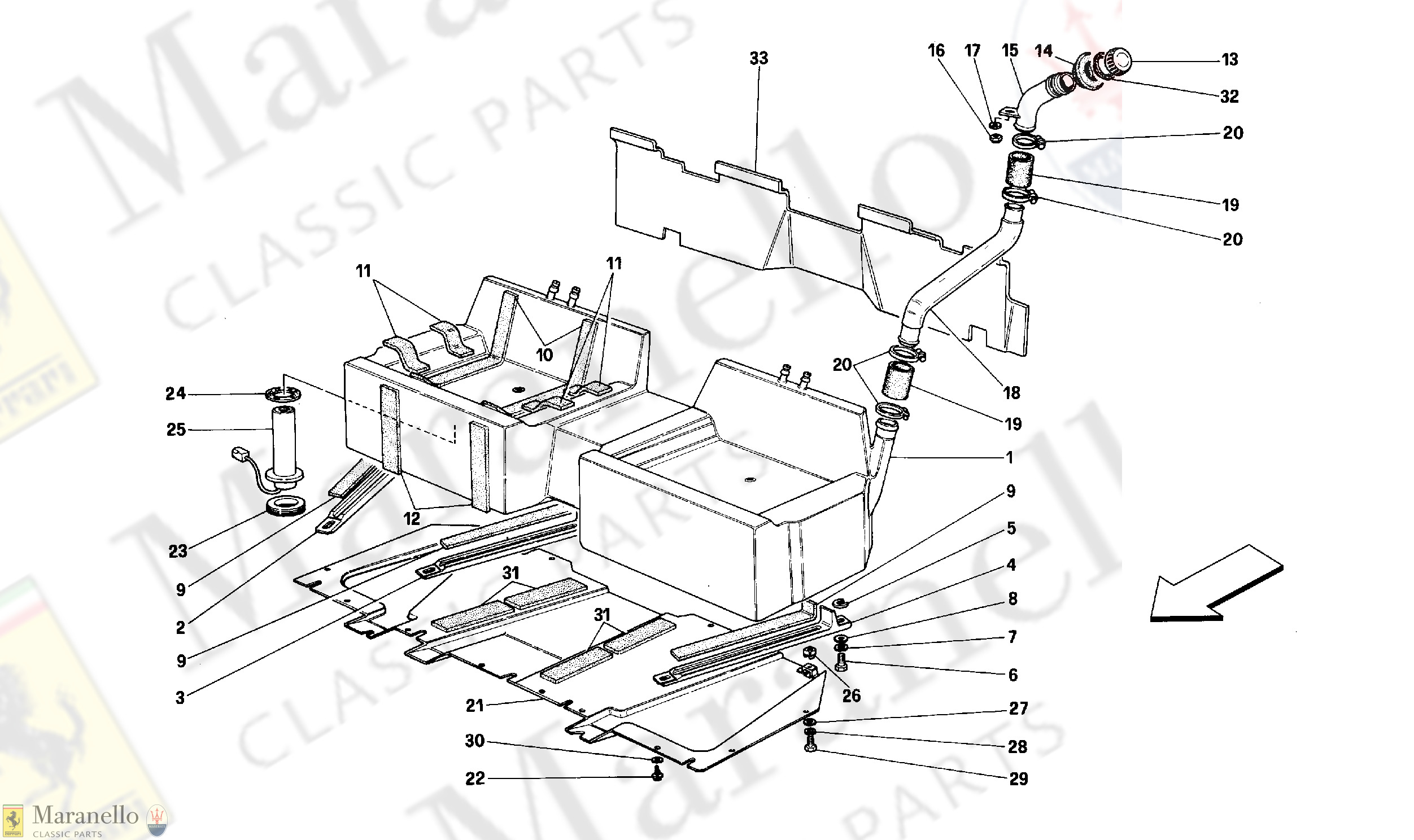 014 - Fuel Tank - Coupé - For Cars With Catalysts Sa And De-Catalysts-