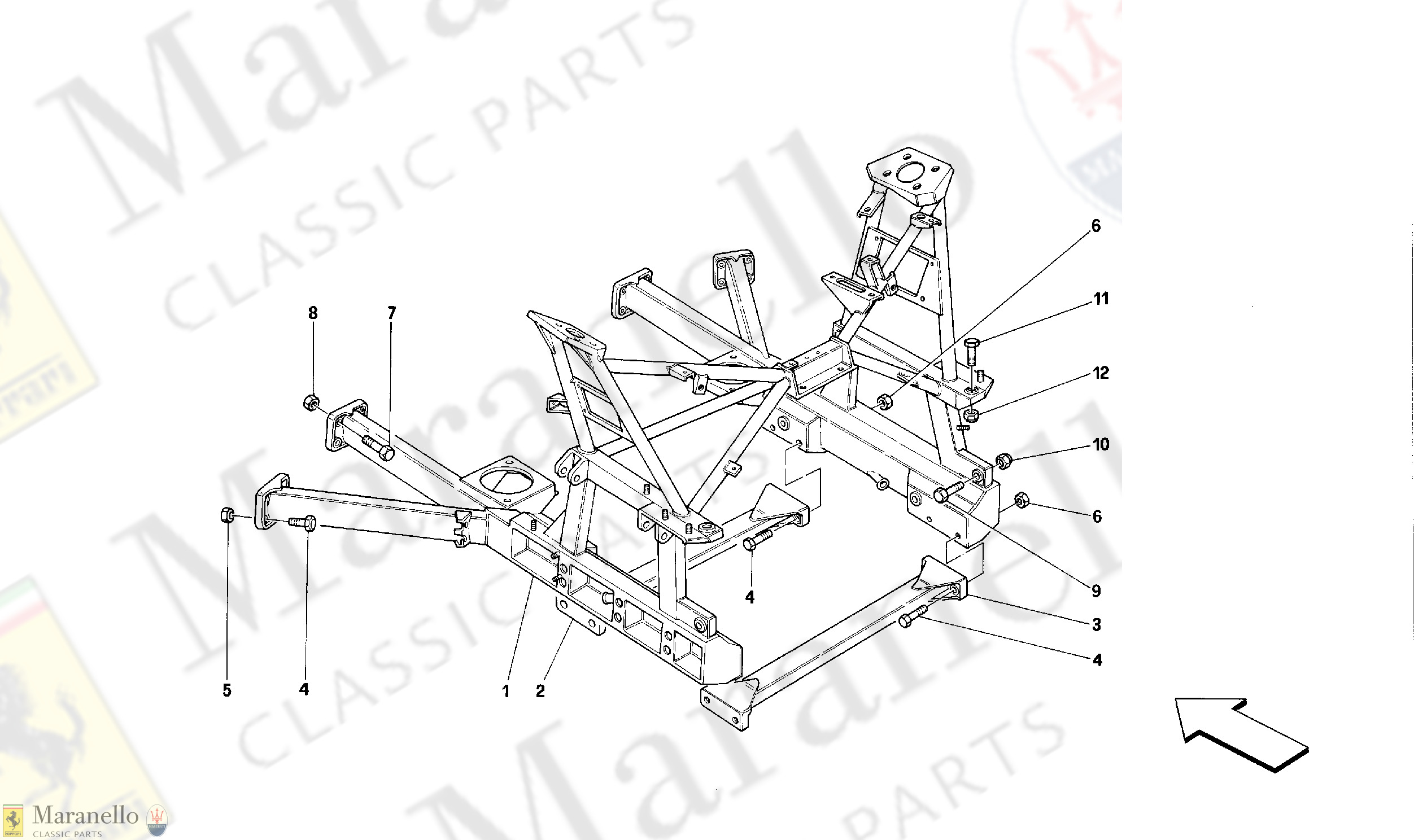 106 - Rear Removable Frame -Valid For Cars With 3P-