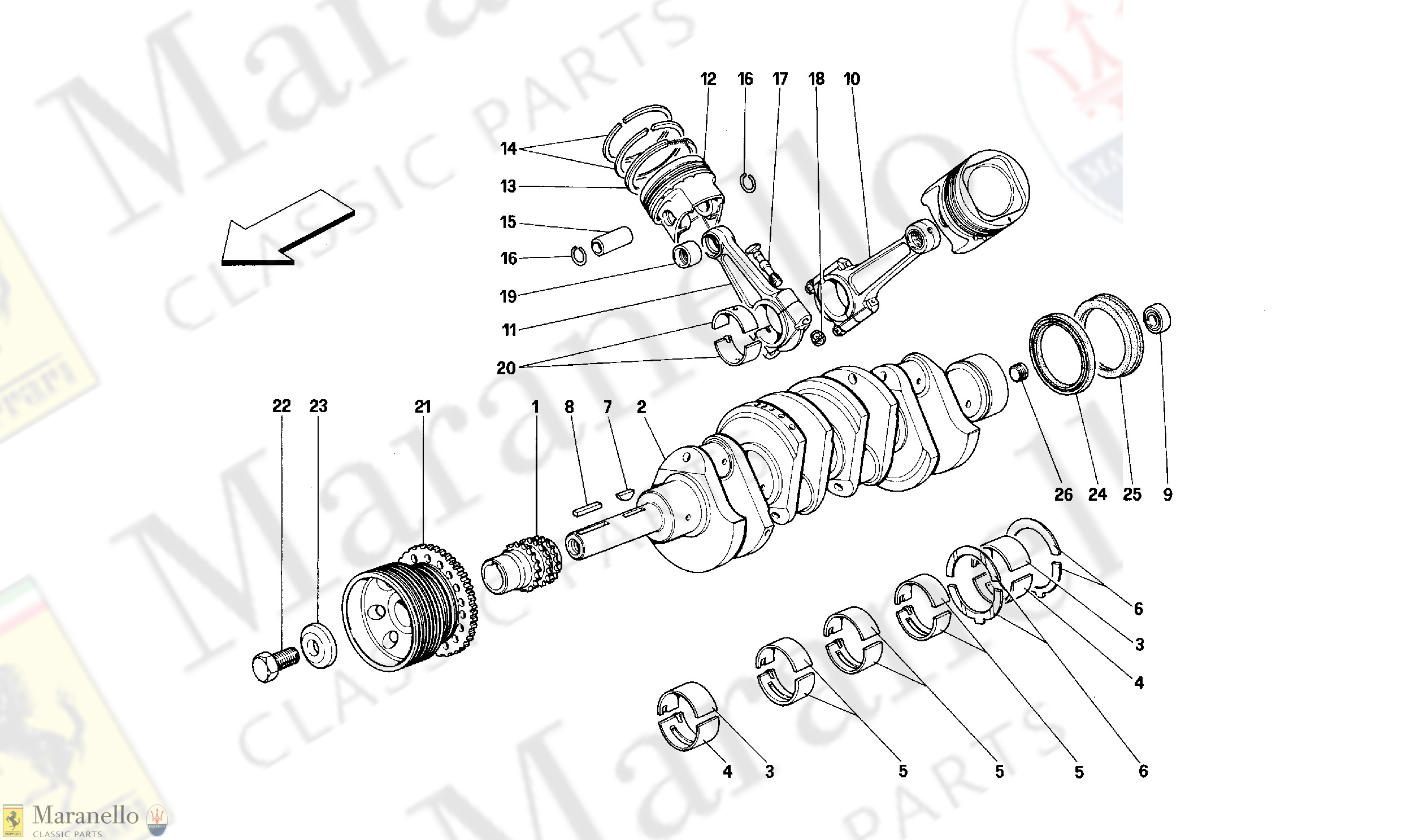 002 - Crankshaft - Connecting Rods And Pistons