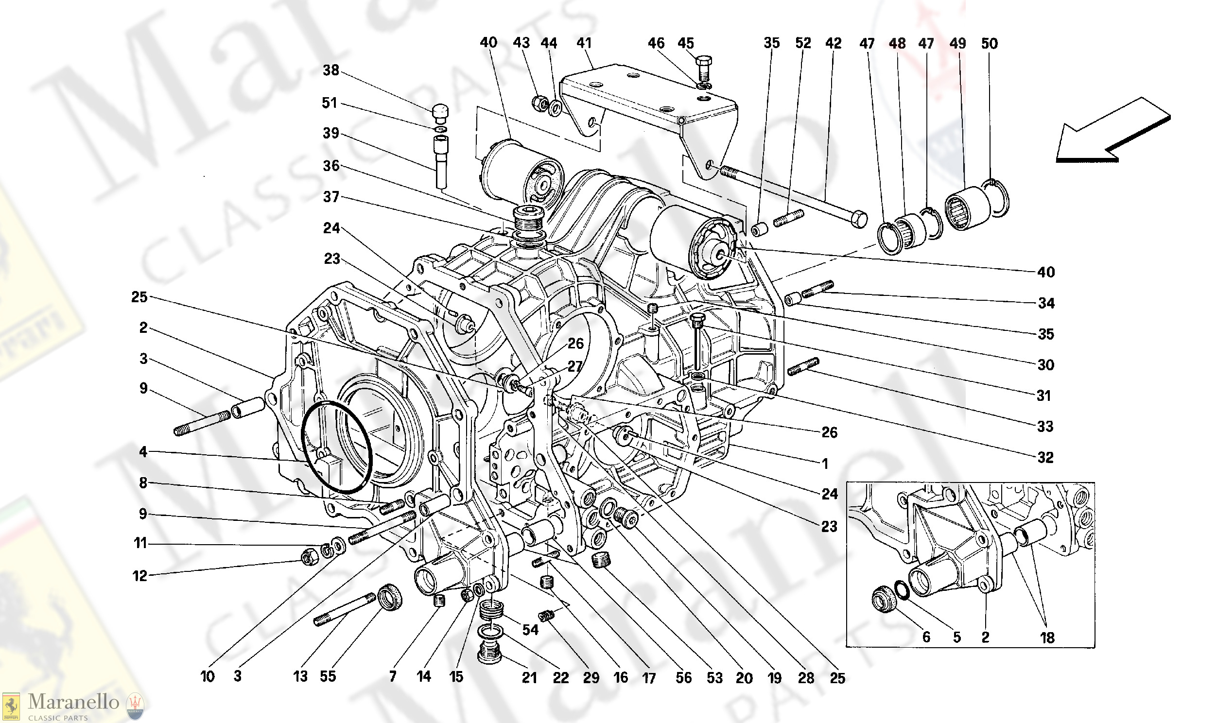 034 - Gearbox Housing And Interm. Casing -Valid For Cars With 3P-