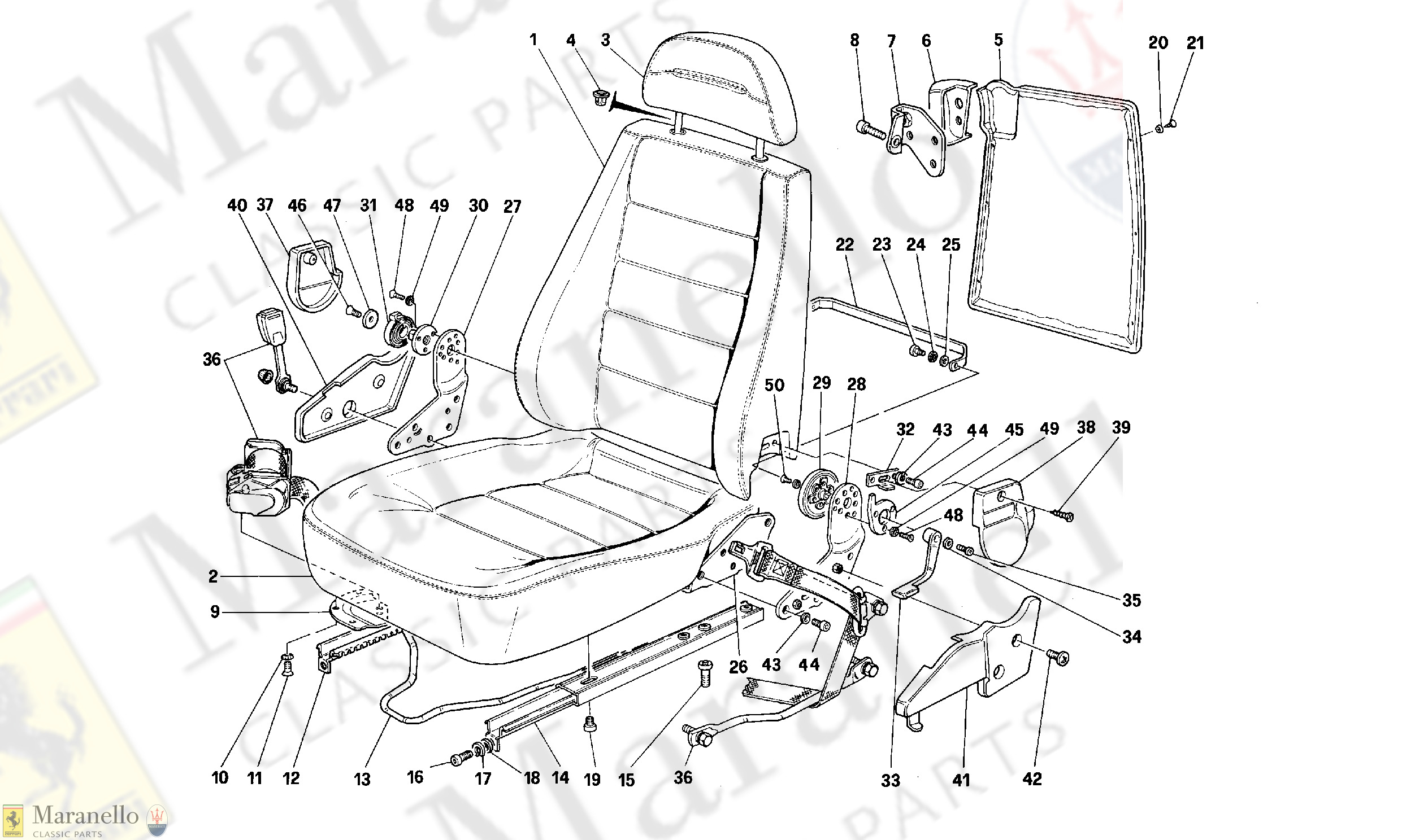 135 - Front Seats -Valid For Passive Belts-