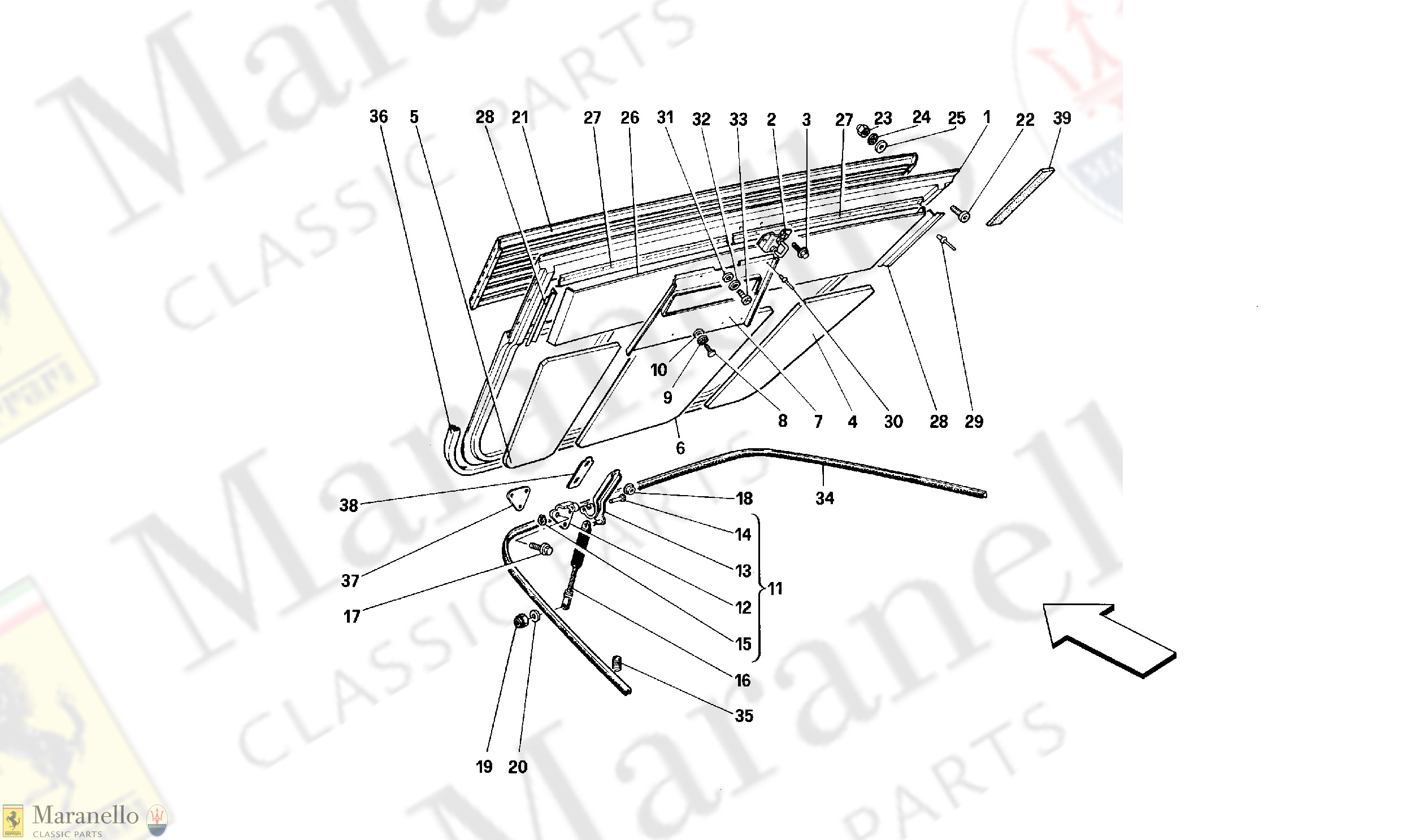 114 - Engine Compartment Lid - Coupé -