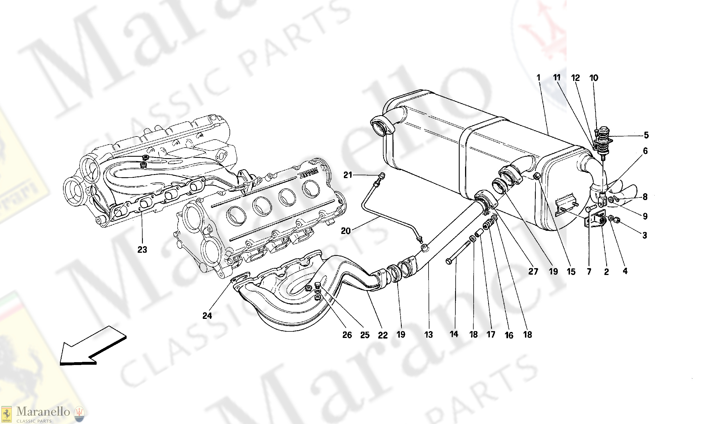 022 - Exhaust System -Not For Cars With Catalysts And 77Db-