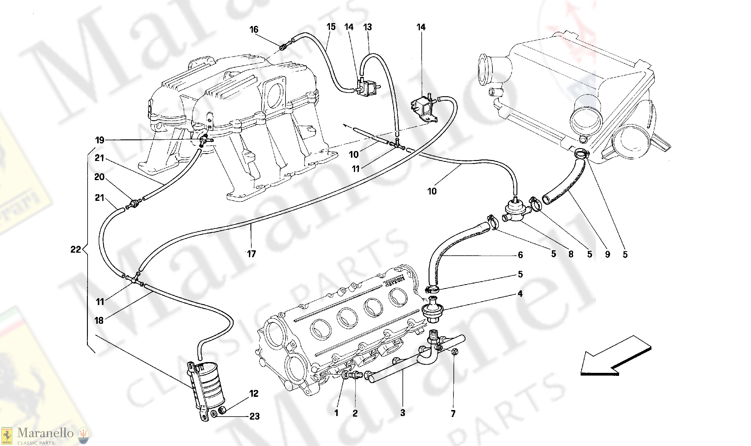 010 - Air Injection Device -For Cars With Catalyst - Motronic 2.5-