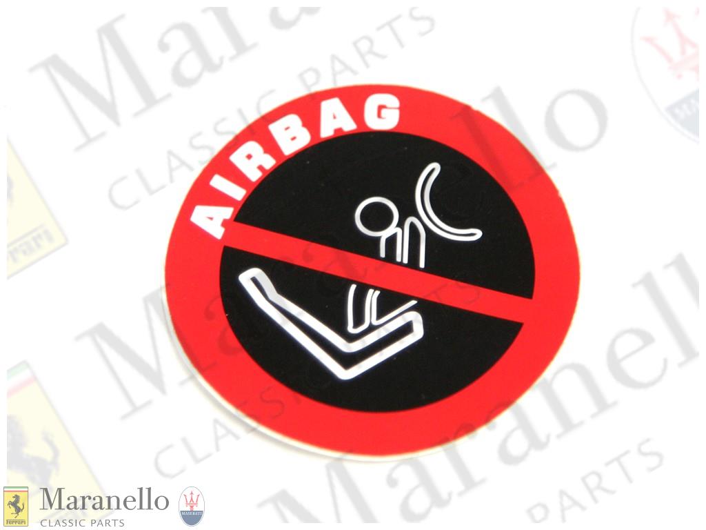 Airbag Not Compatible Warning Label