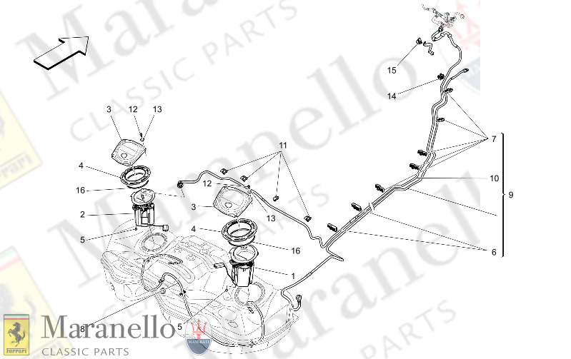 01.43 - 2 FUEL PUMPS AND CONNECTION LINES