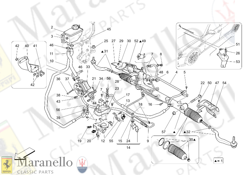 05.10 - 2 STEERING RACK AND HYDRAULIC STEERING PUM