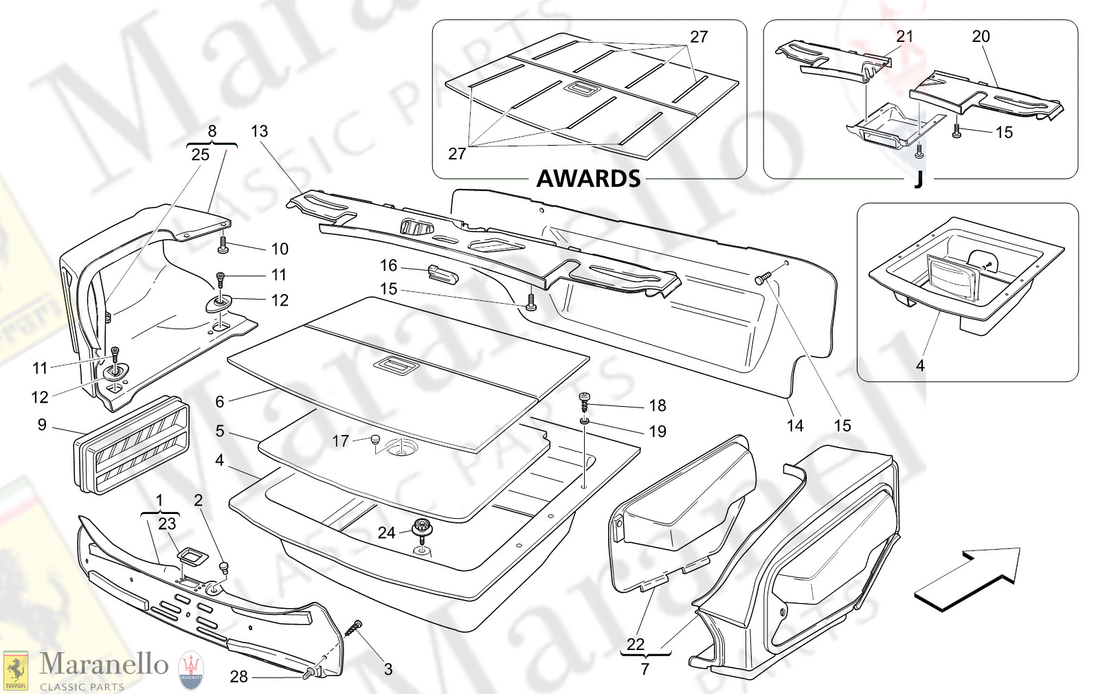 09.61 - 12 - 0961 - 12 Luggage Compartment Mats