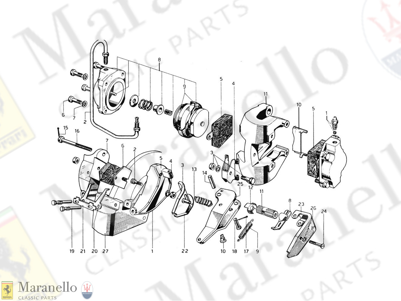 025 - Front Rear & Hand Brake Caliper