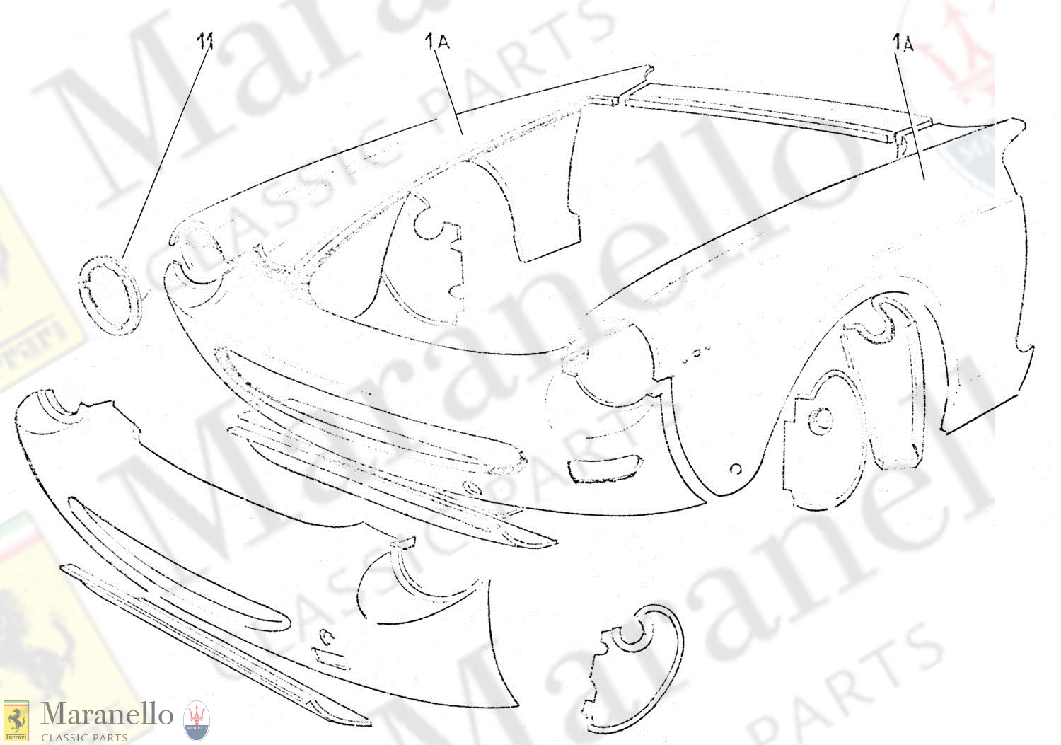 203C - Front Body Panels 365GTS