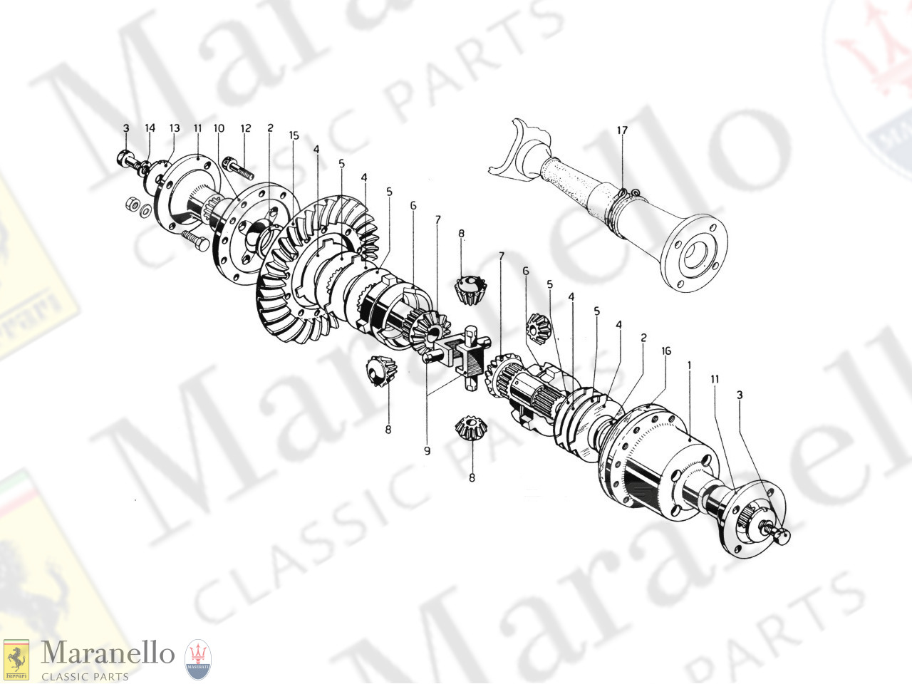 019A - Differential & Driveshaft - LHD Upto 31-12-1965