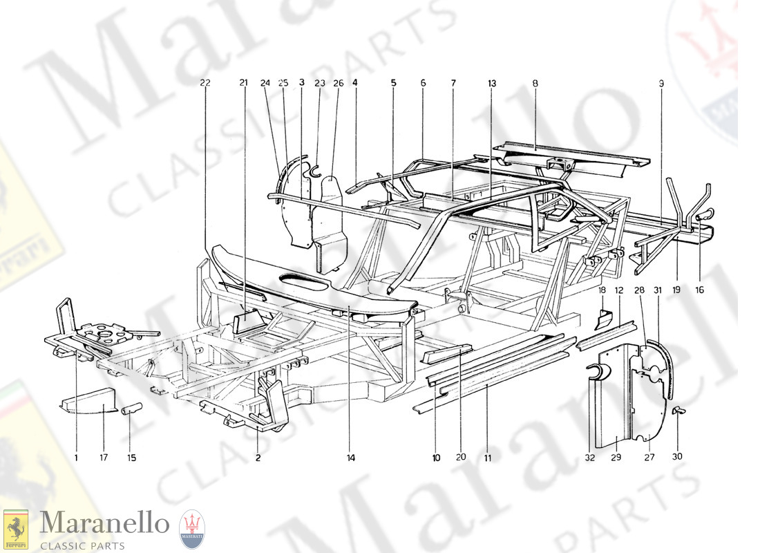 105 - Body Shell - Inner Elements