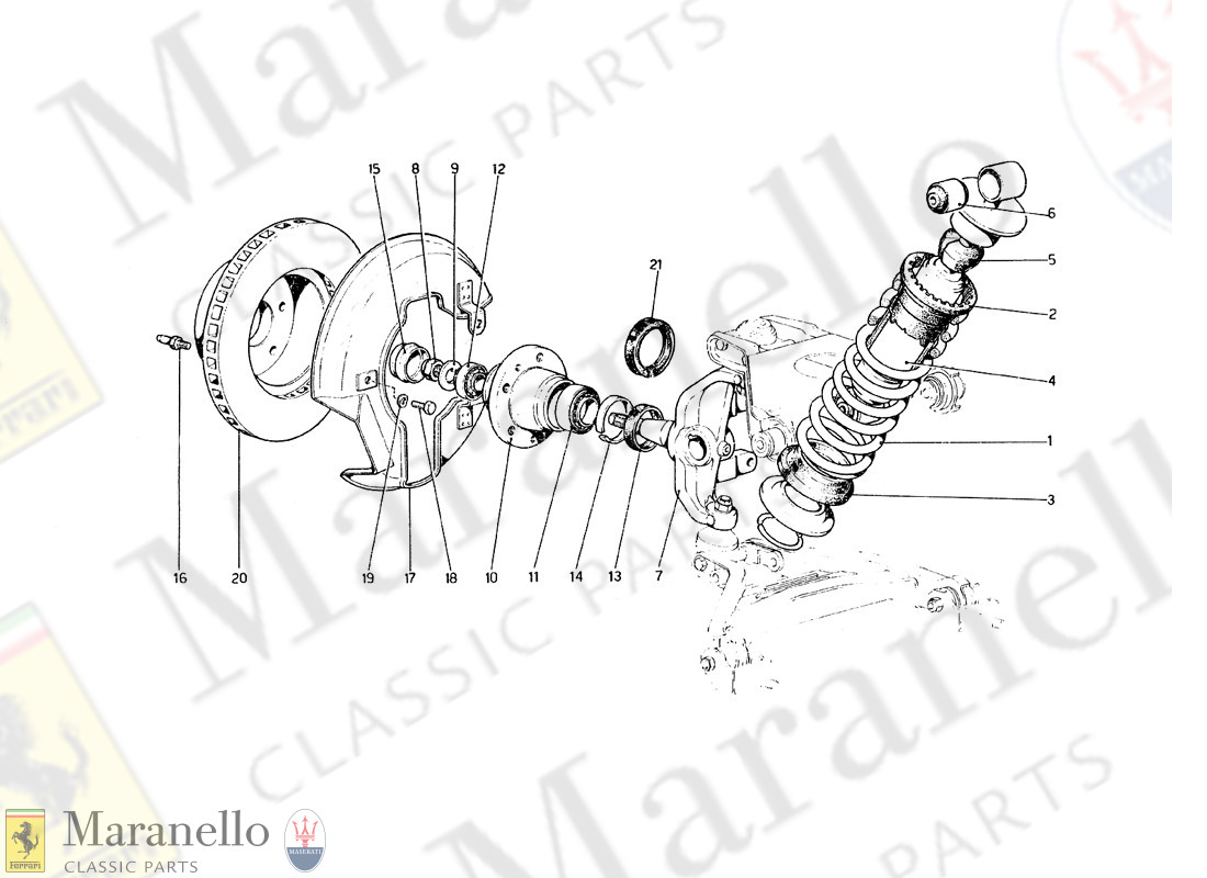 032 - Front Suspension - Shock Absorber And Brake Disc