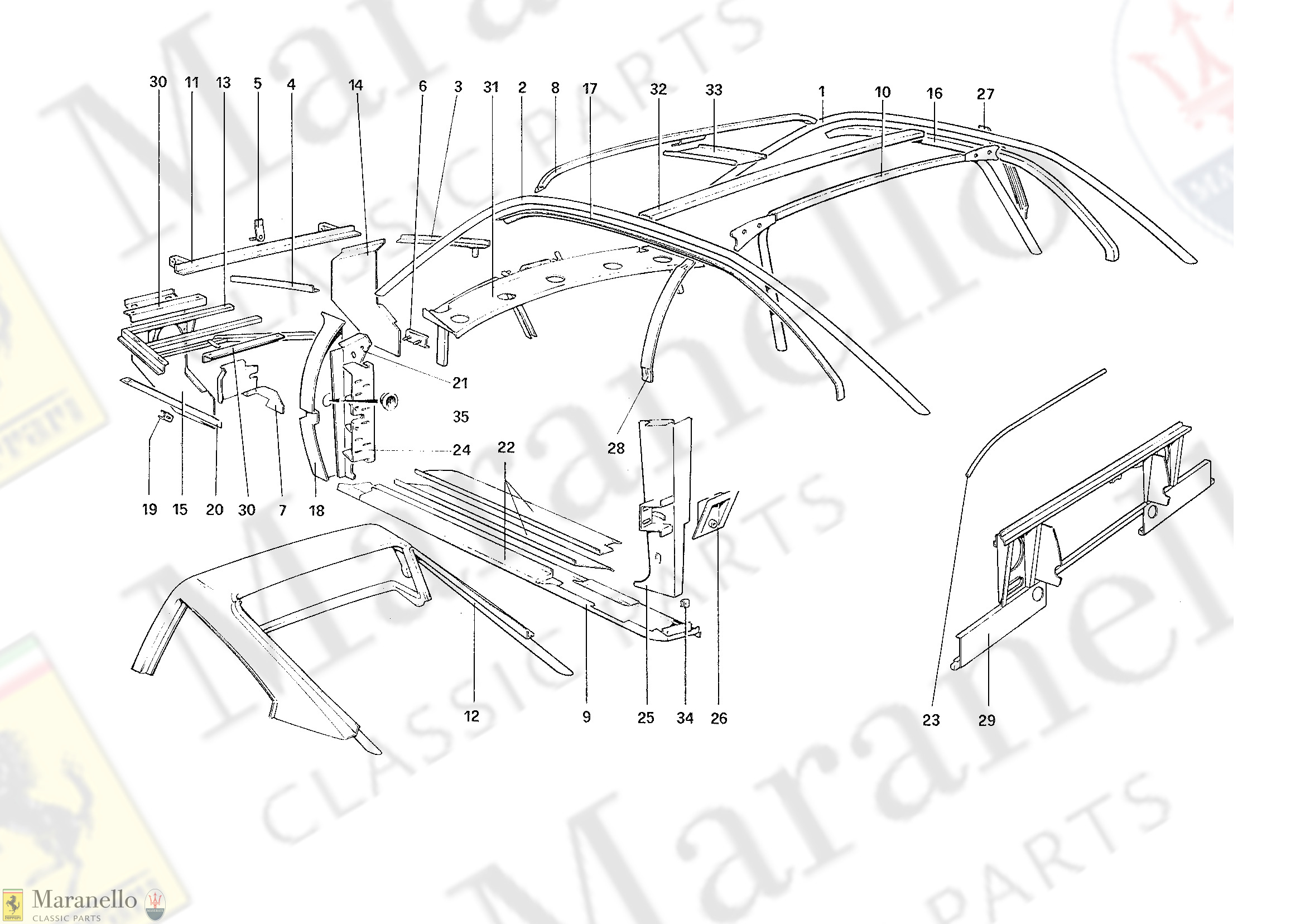 103 - Body Shell - Inner Elements