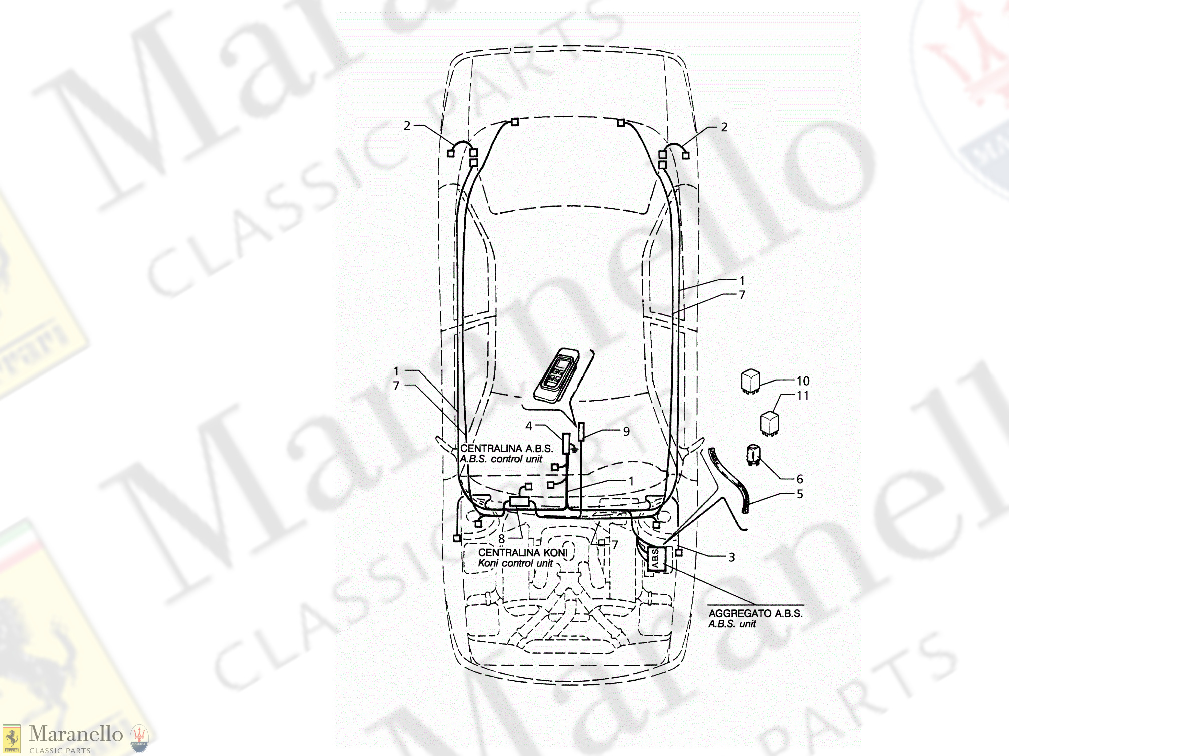 C 58.1 - C 581 - Electrical System: Abs And 'Koni' Suspension (Left Hd)