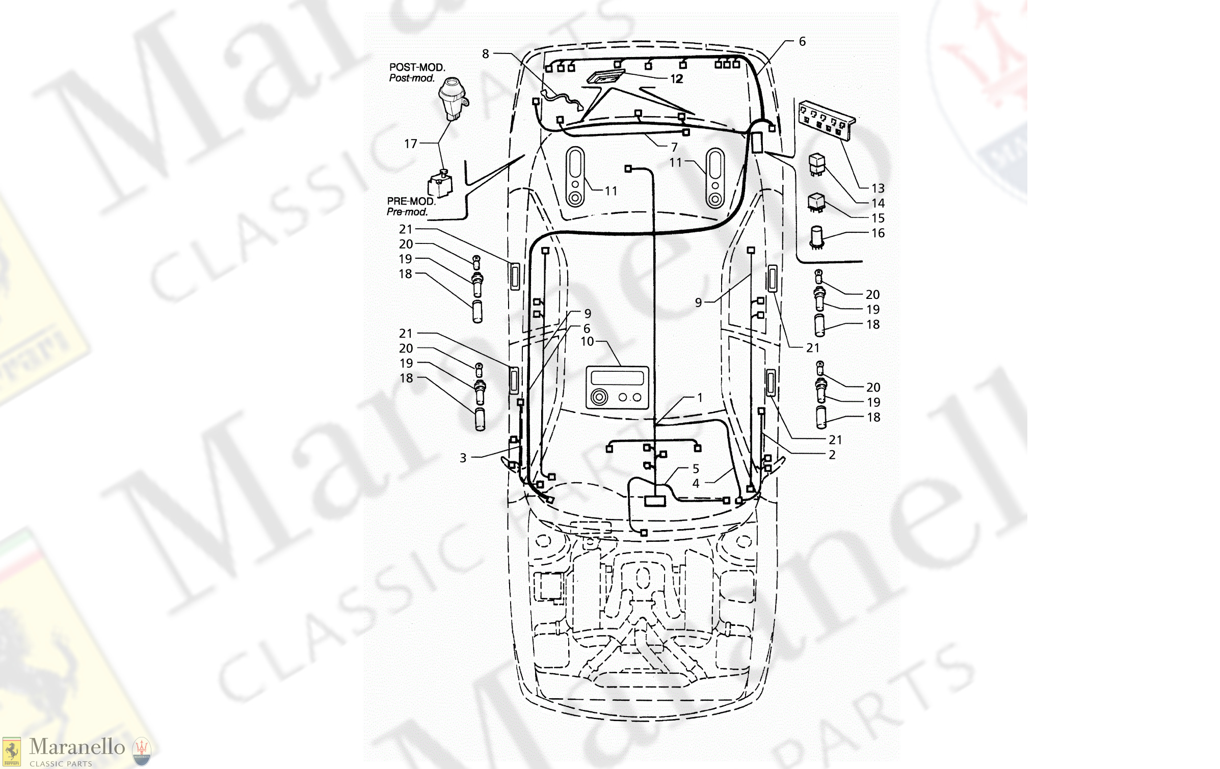 C 59.1 - C 591 - Electrical System: Passenger Compartment,Door And Trunk Compartement (Right Hd)