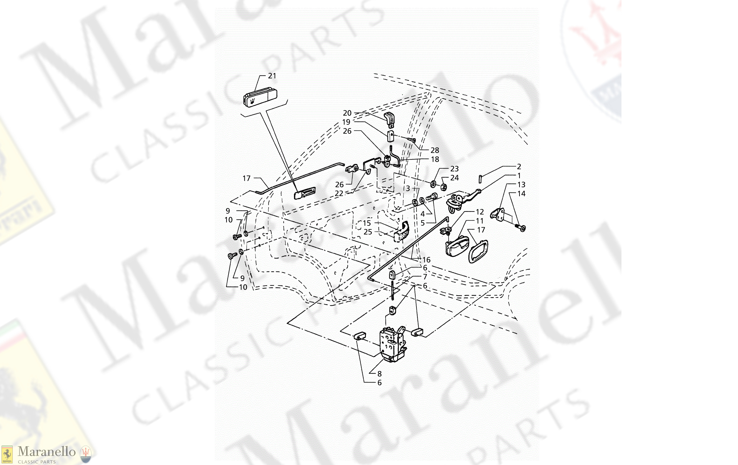 C 49.1 - C 491 - Rear Doors: Hinges, Boot Lid Release