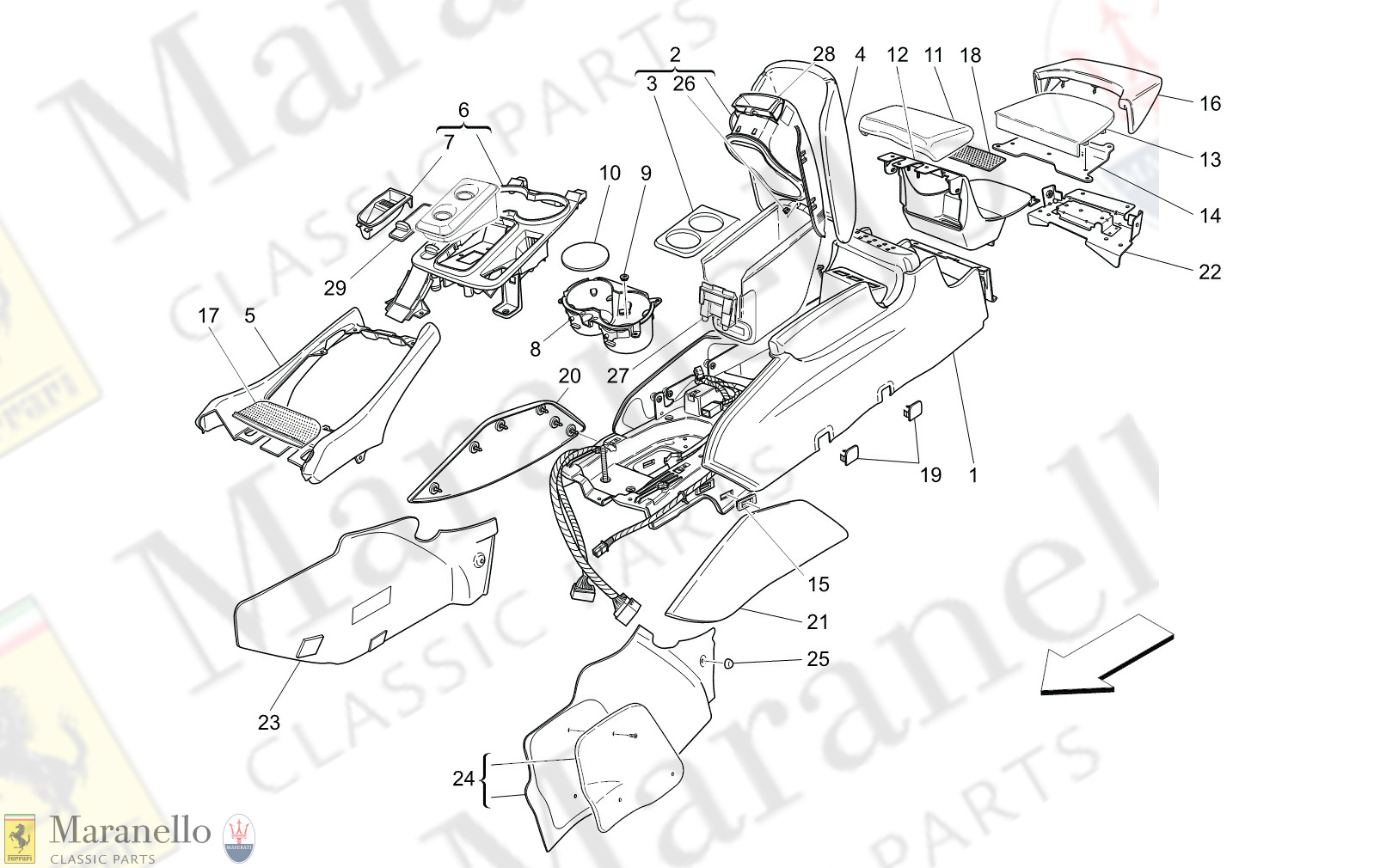 09.51 - 11 - 0951 - 11 Accessory Console And Centre Console