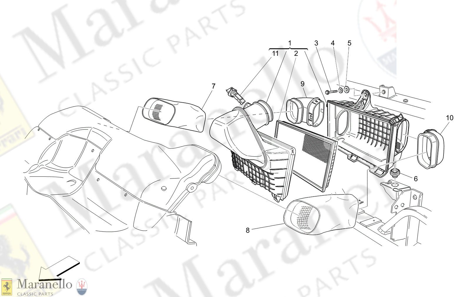 01.41 - 1 - 0141 - 1 Air Filter, Air Intake And Ducts