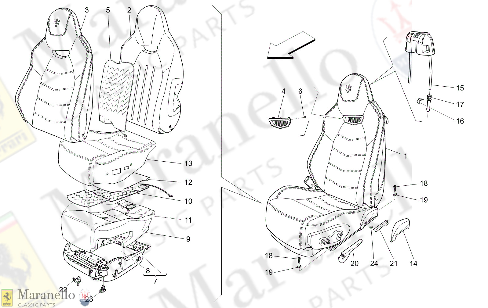 09.40 - 1 - 0940 - 1 Front Seats: Trim Panels