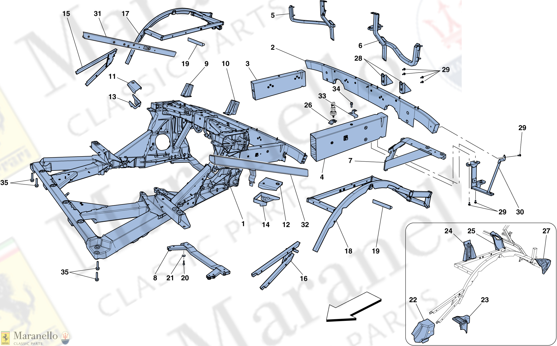 104 - Chassis - Structure, Rear Elements And Panels