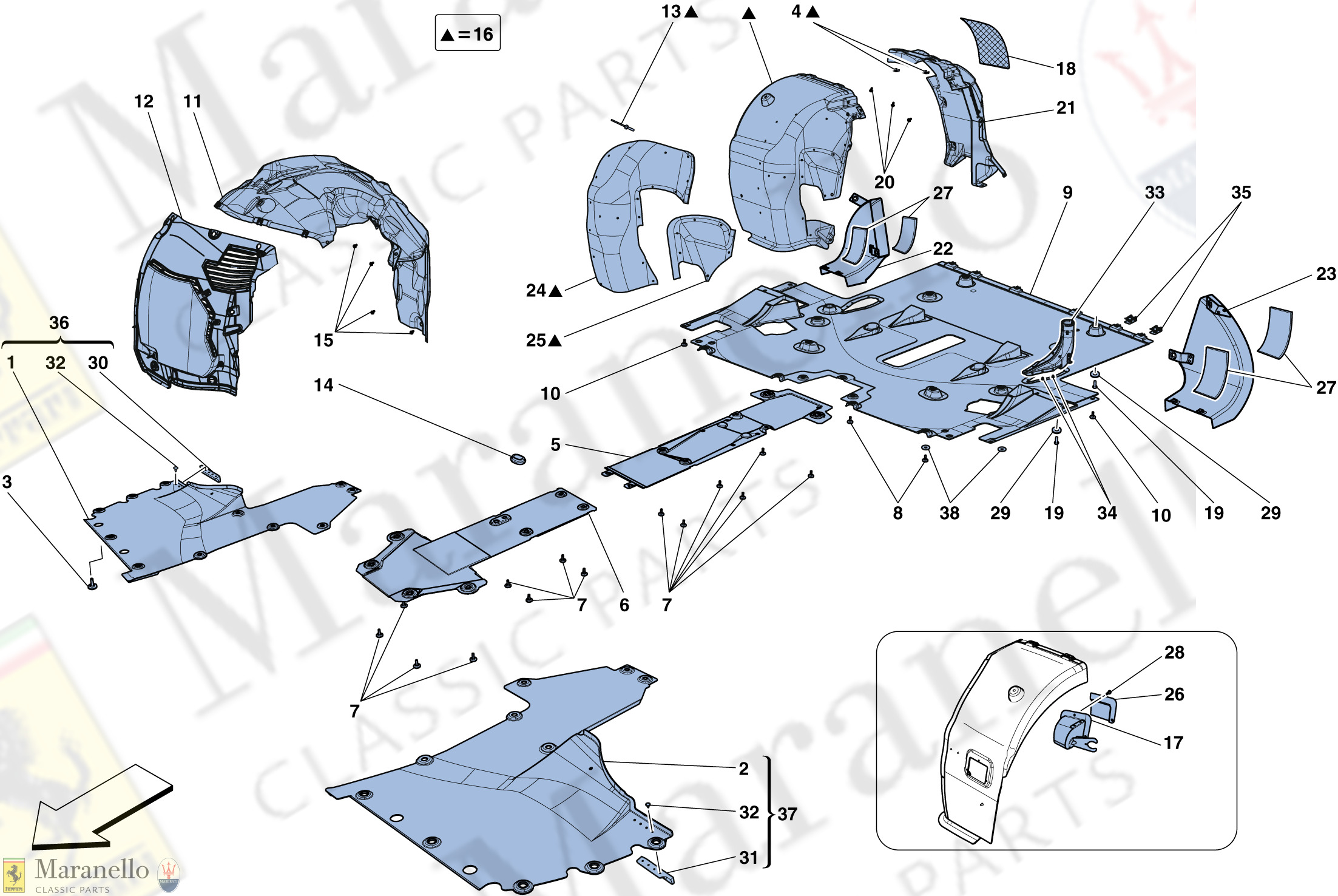 105 - Flat Undertray And Wheelhouses