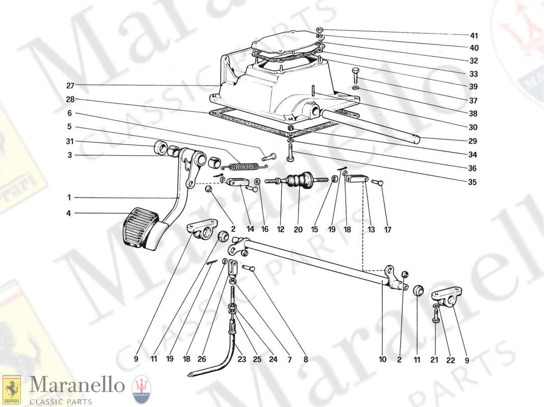 058 - Pedal Board - Clutch Controll (For Car Without Antiskid System - Variants For RHD Version)