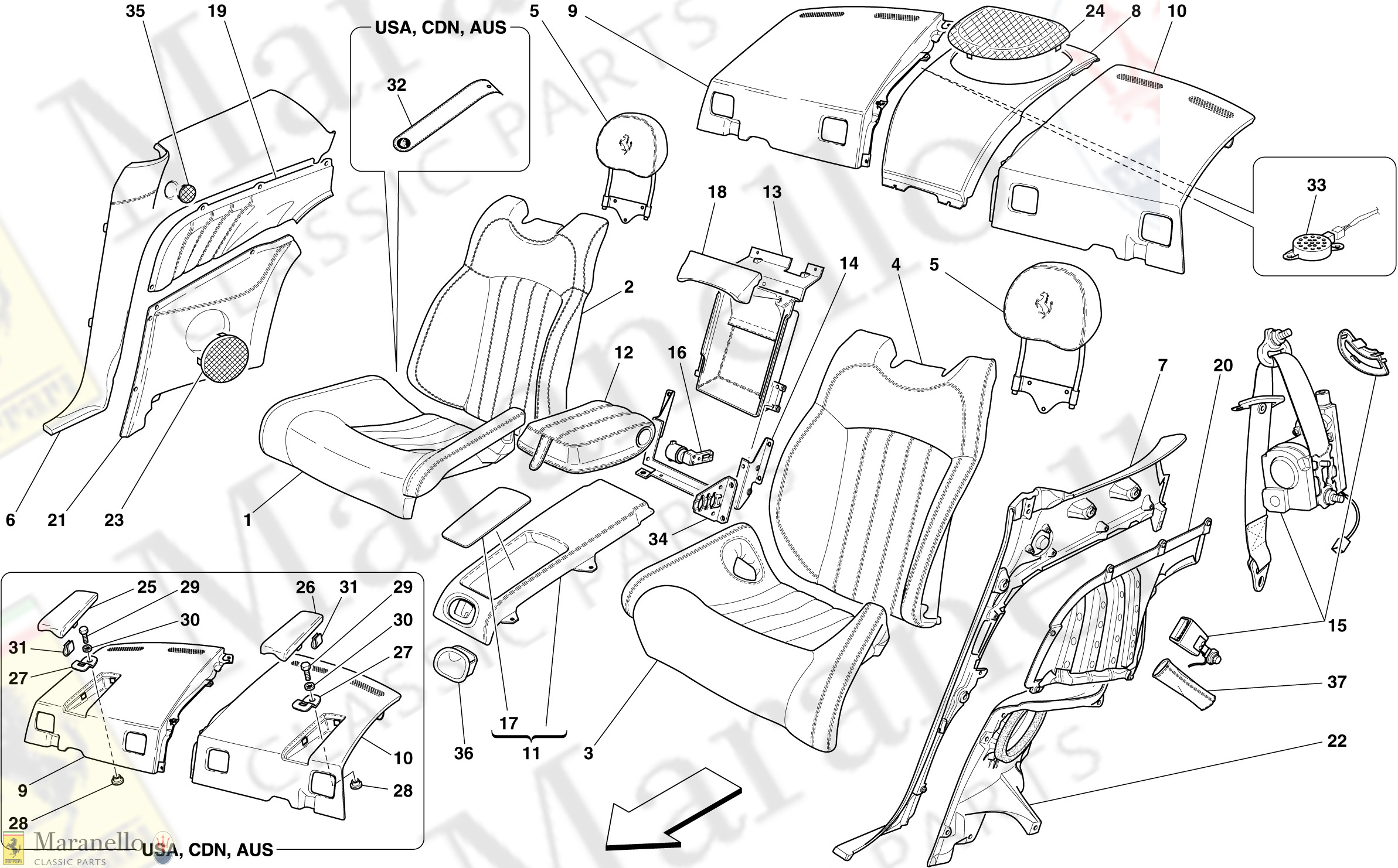 122 - Rear Seat - Seat Belts