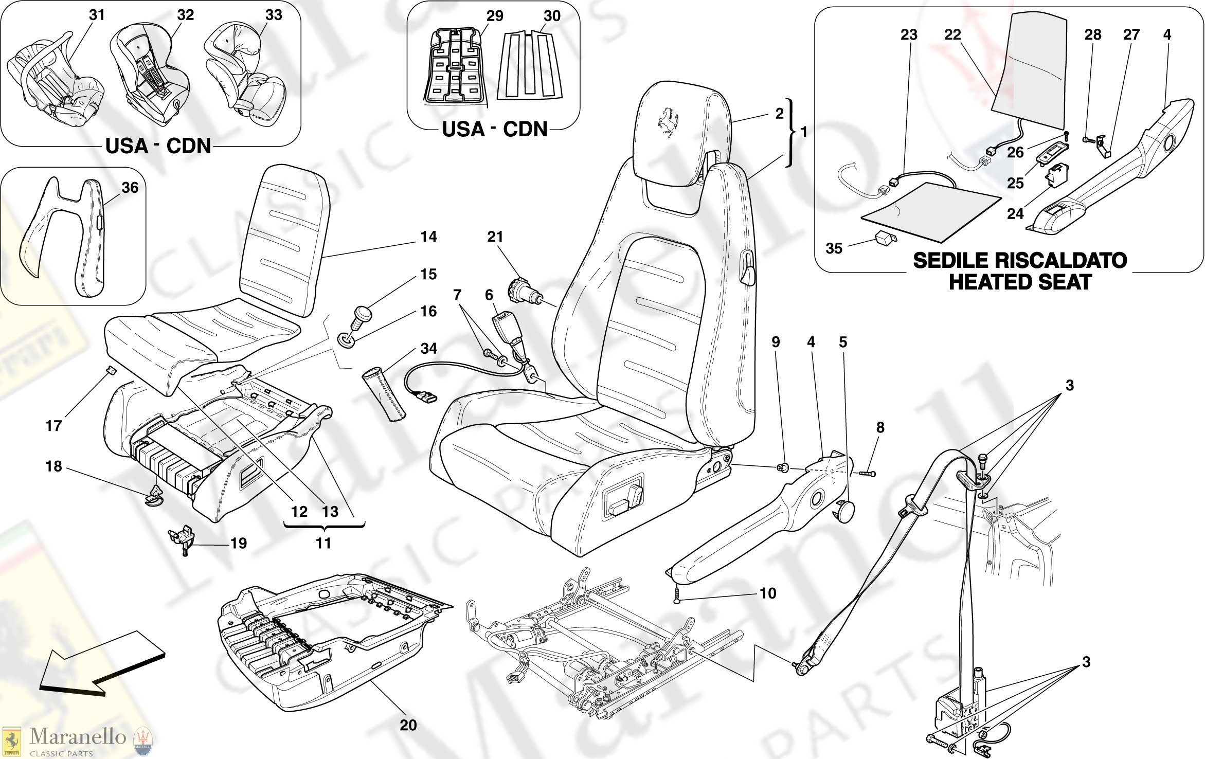 130 - Electric Seat - Seat Belts -Optional