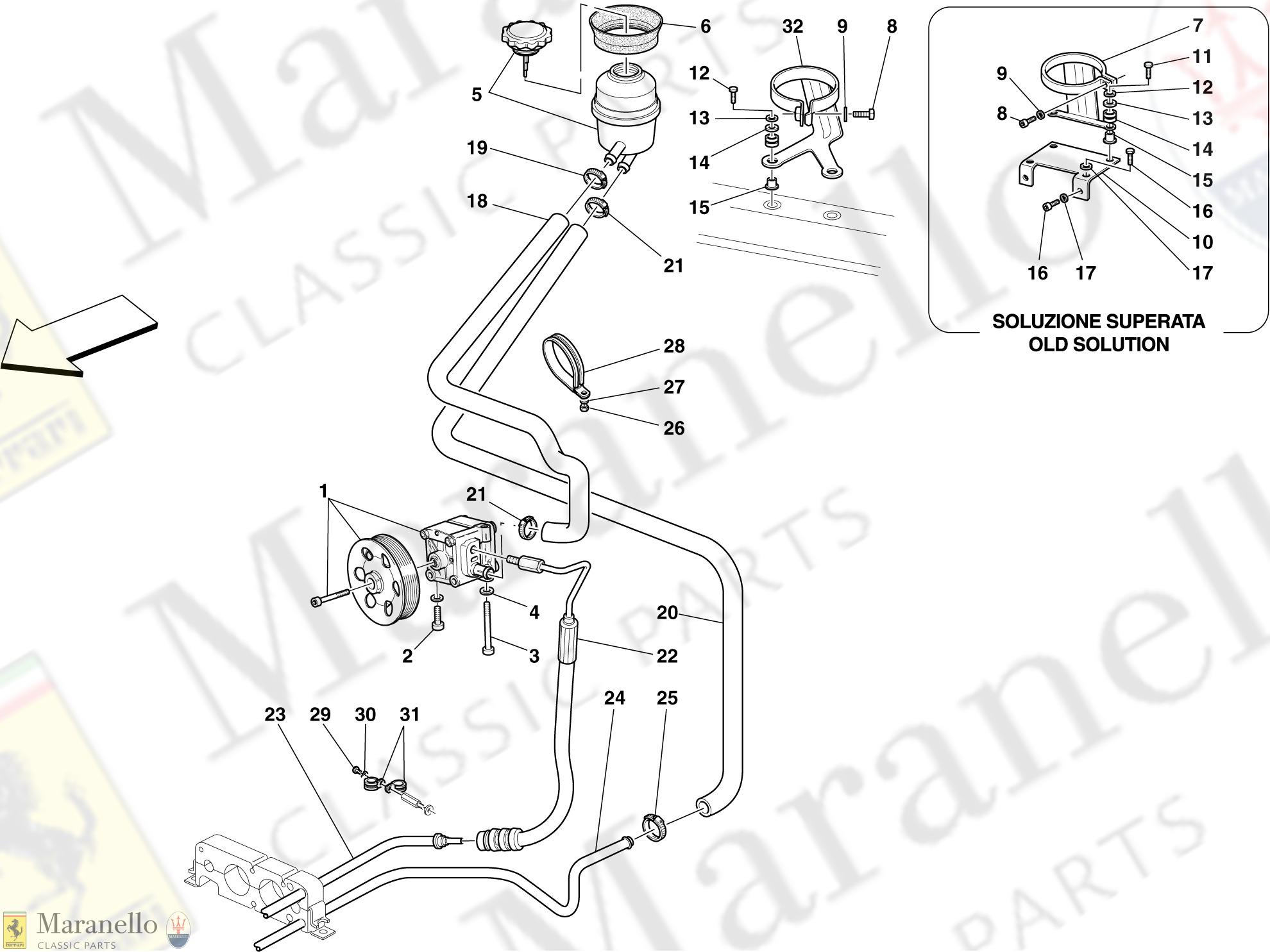 043 - Power Steering Pump And Reservoir