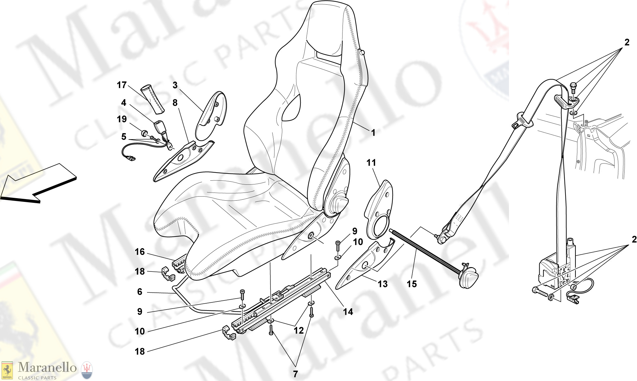 133 - Racing Seat- Optional -Sabelt-