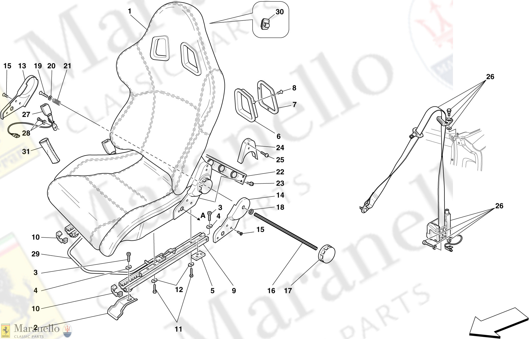 132 - Racing Seat- Optional -Sparco-