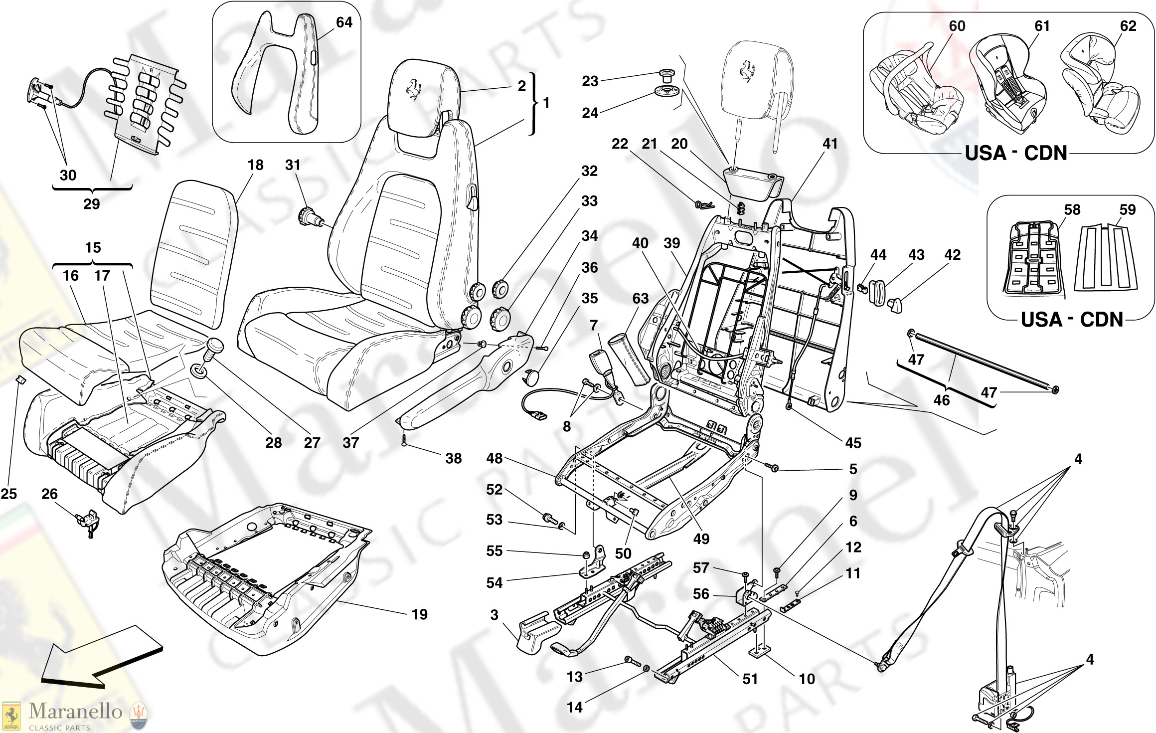 129 - Manual Front Seat - Seat Belts