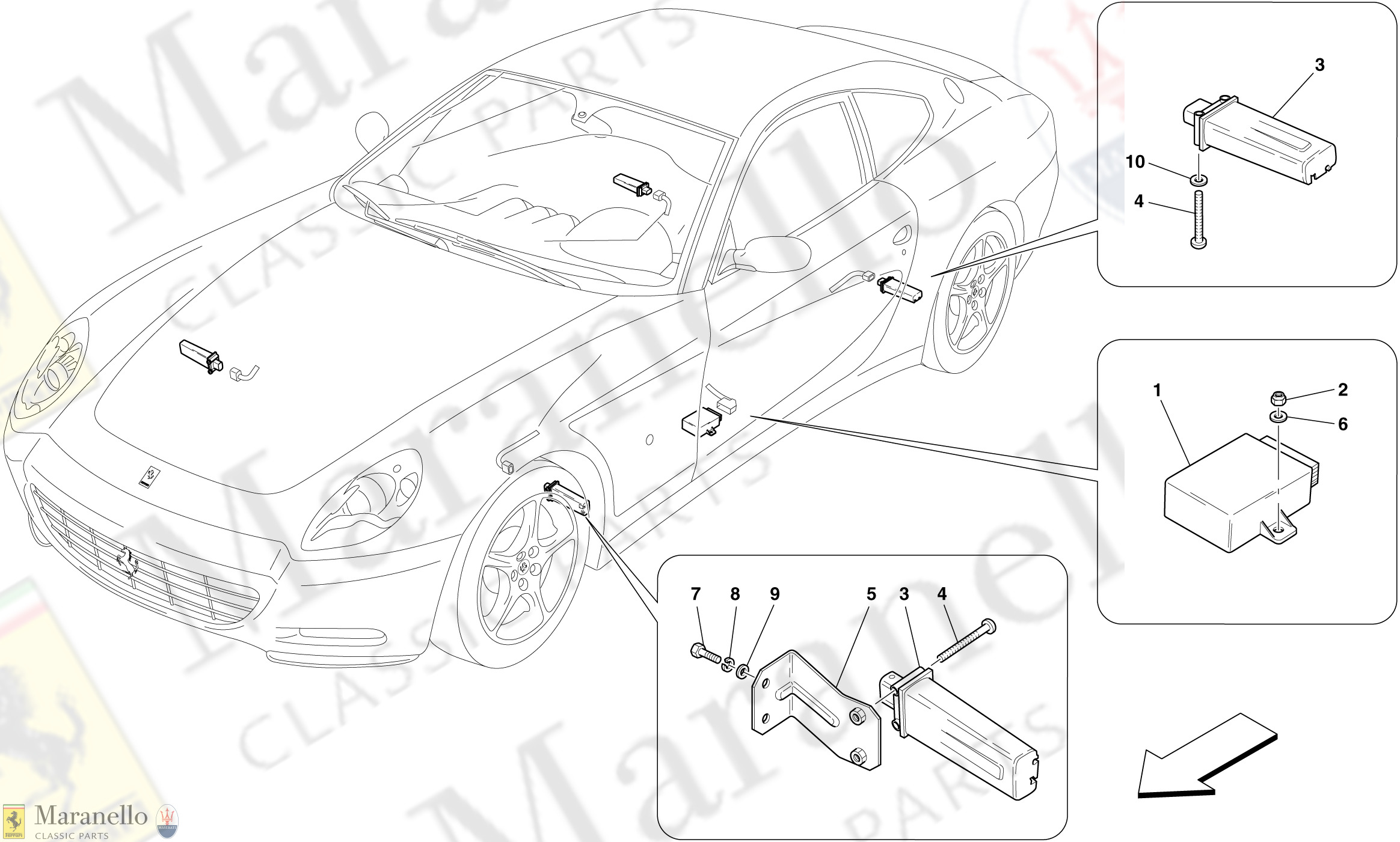 059 Tyre Pressure Monitoring System Parts Diagram For