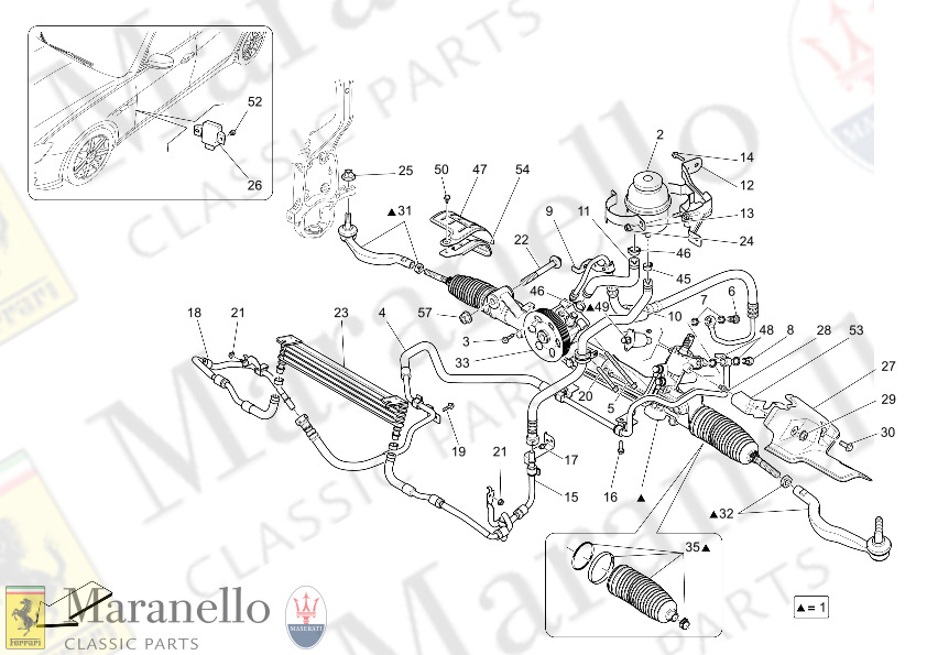 05.10 - 5 STEERING RACK AND HYDRAULIC STEERING PUM