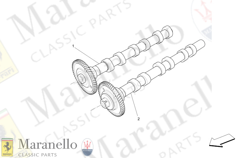 01.23 - 3 LH CYLINDER HEAD CAMSHAFTS