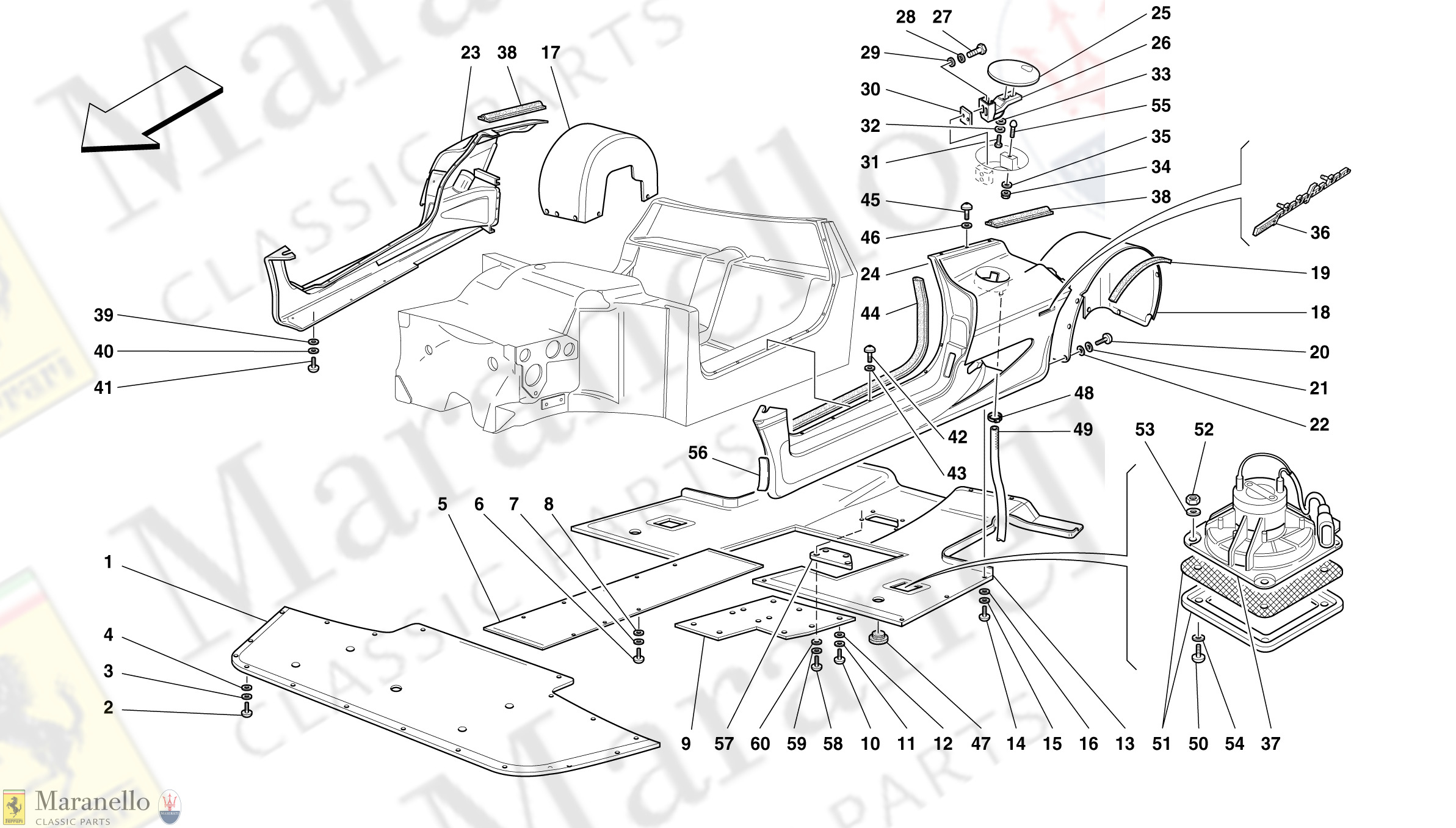 104 - Body - Lateral Elements, Flat Floor Pan And Rear Wheelhouses