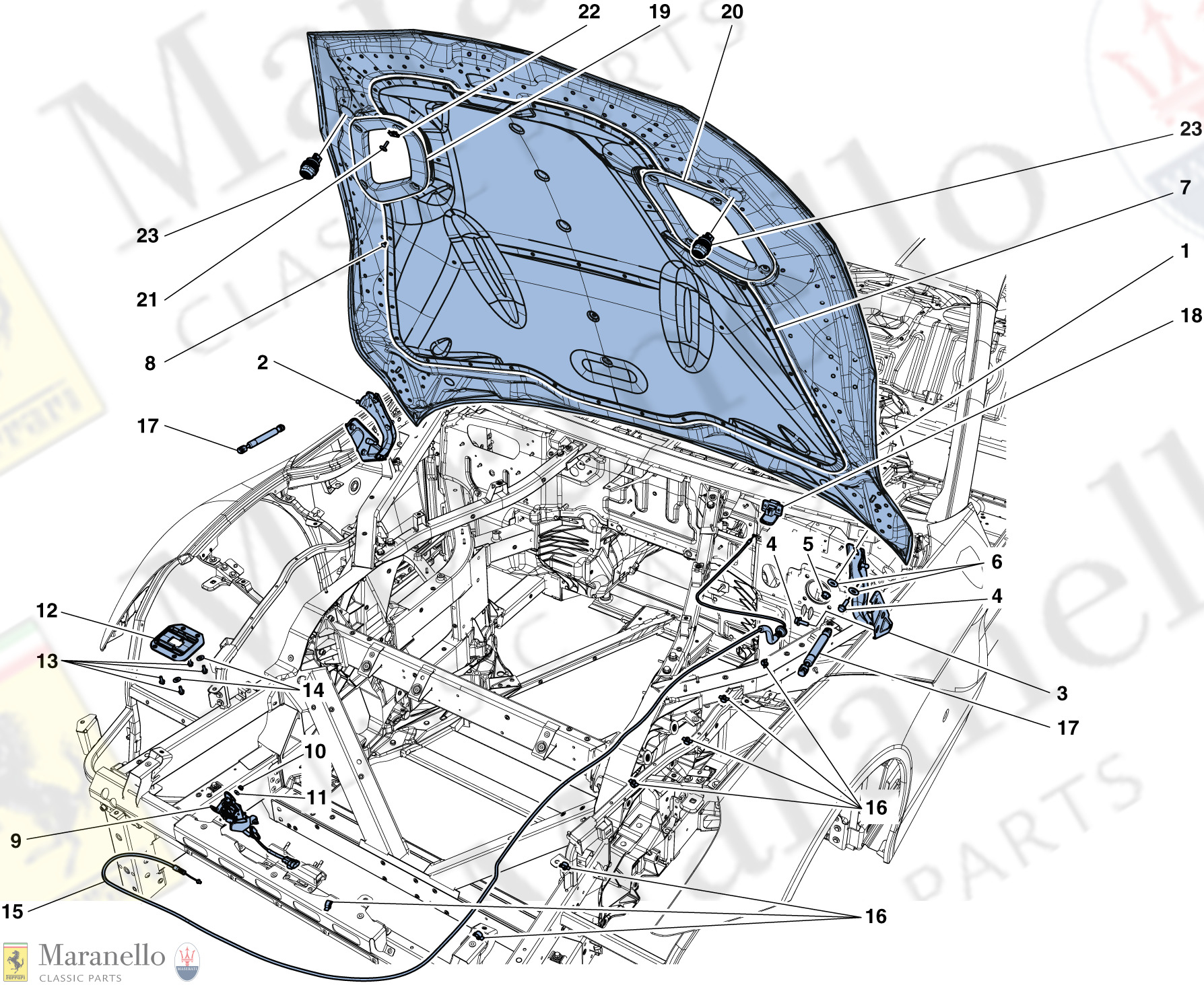 111 - Front Lid And Opening Mechanism