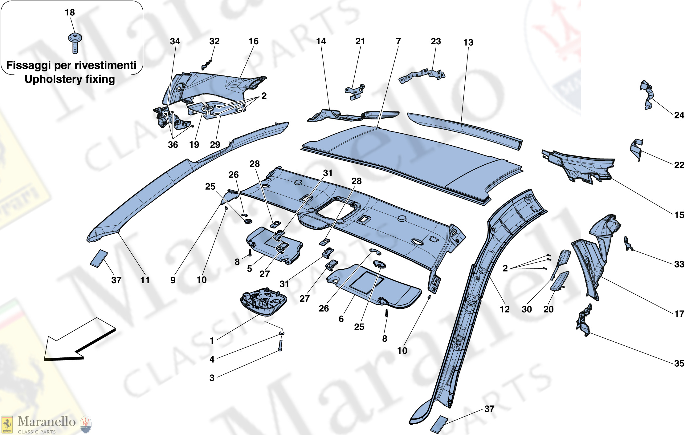 110 - Headliner Trim And Accessories