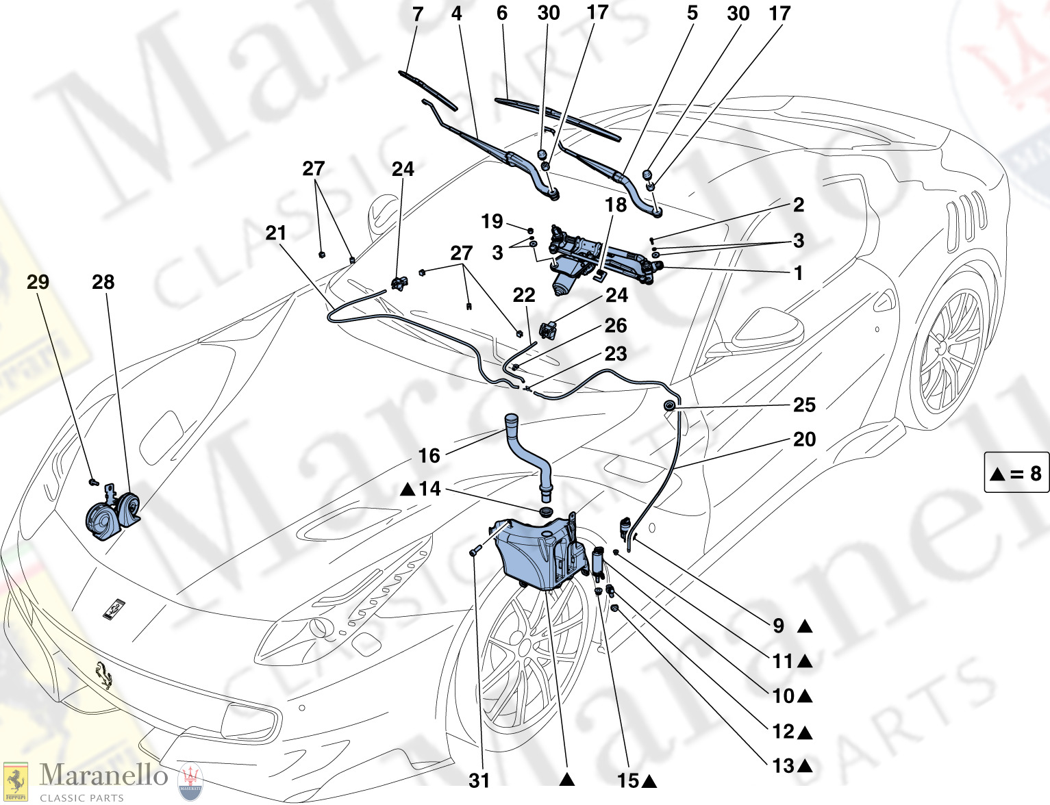 129 - Windscreen Wiper, Windscreen Washer And Horns