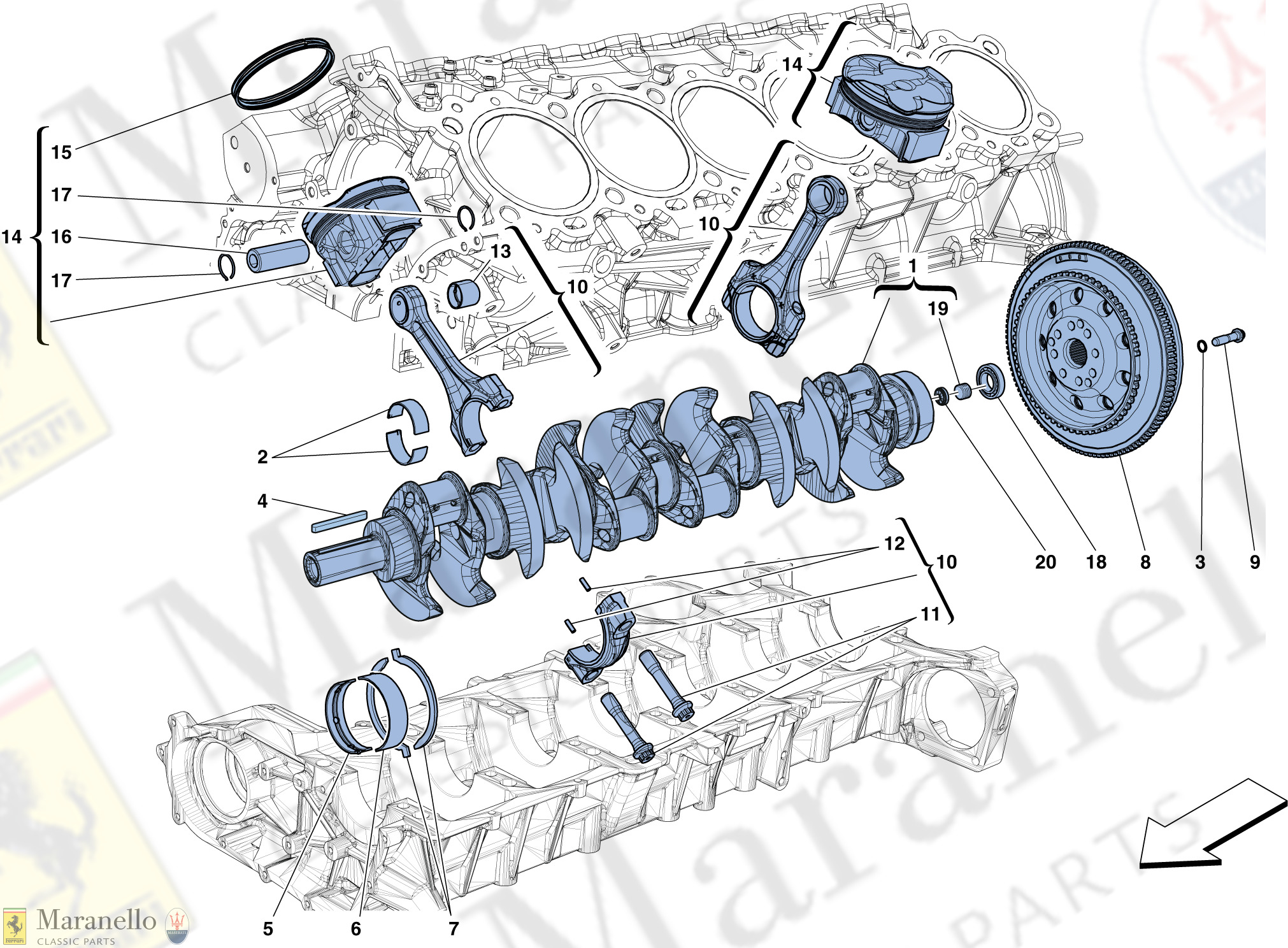 002 - Crankshaft - Connecting Rods And Pistons