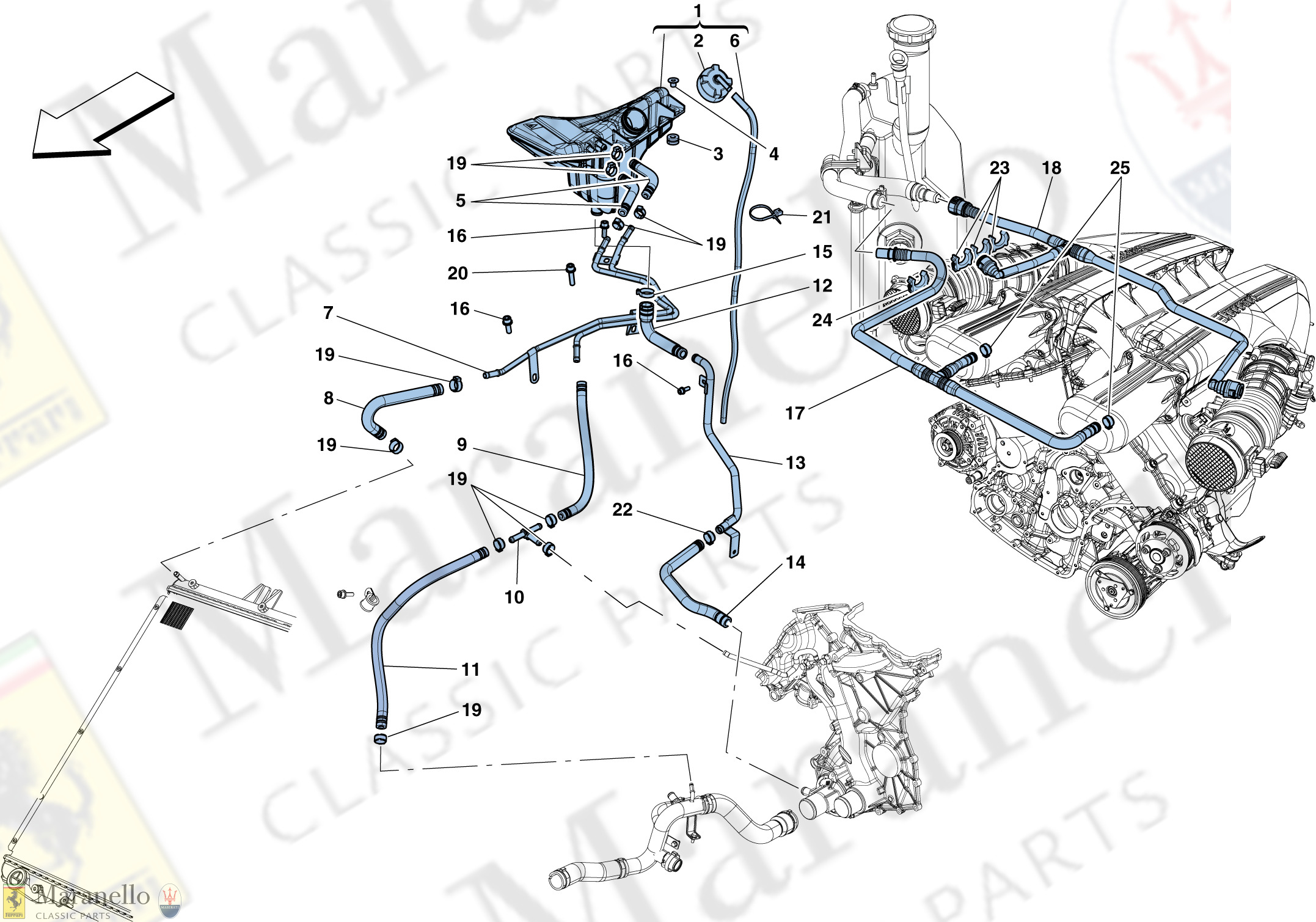 019 - Cooling - Header Tank And Pipes